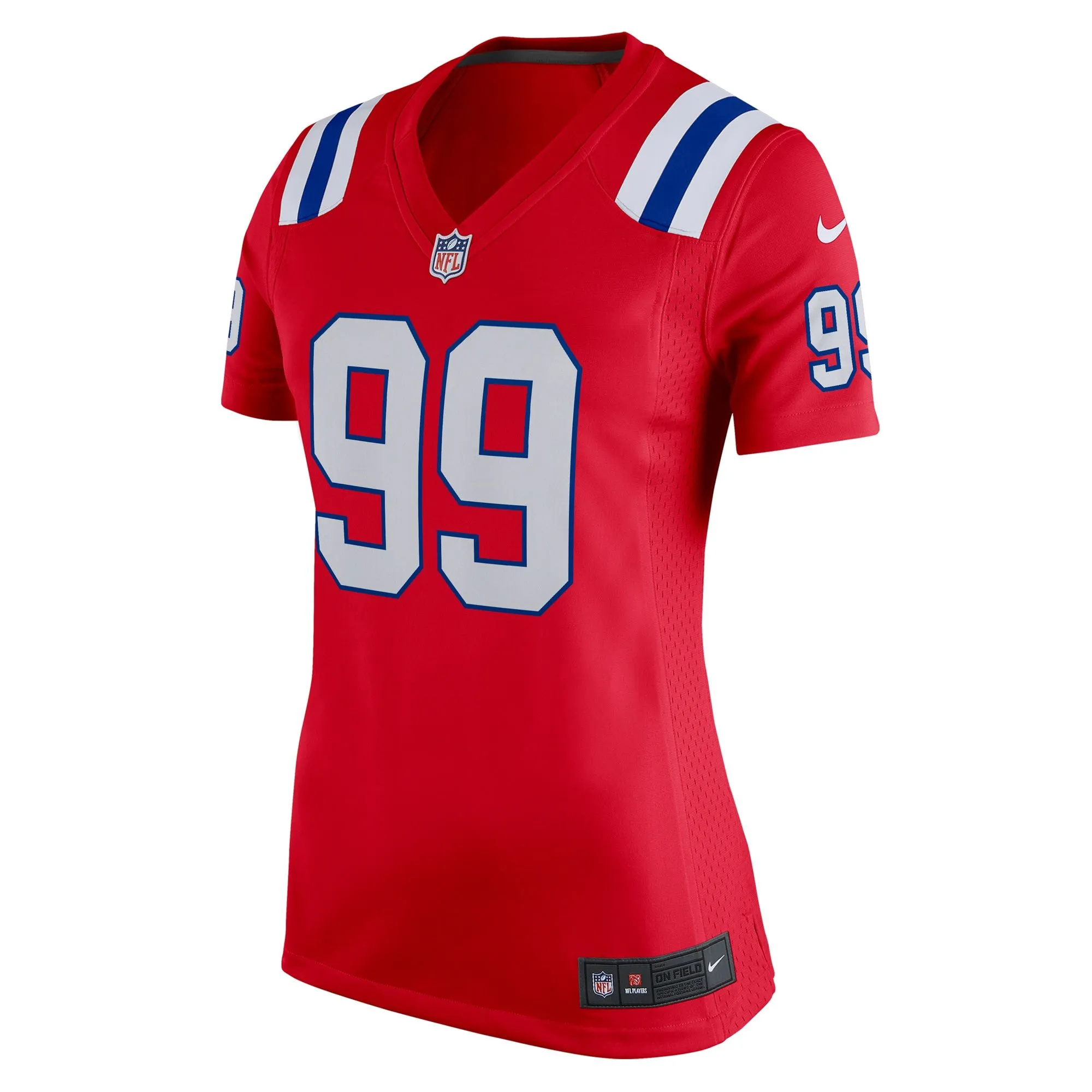 Keion White New England Patriots  Women's Alternate Team Game Jersey - Red