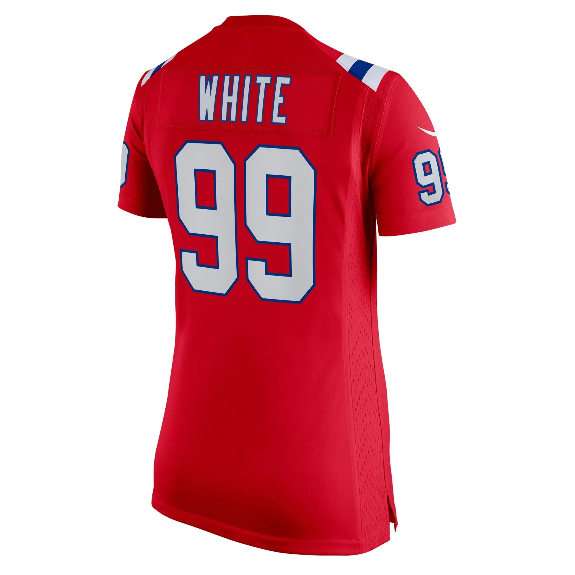 Keion White New England Patriots  Women's Alternate Team Game Jersey - Red