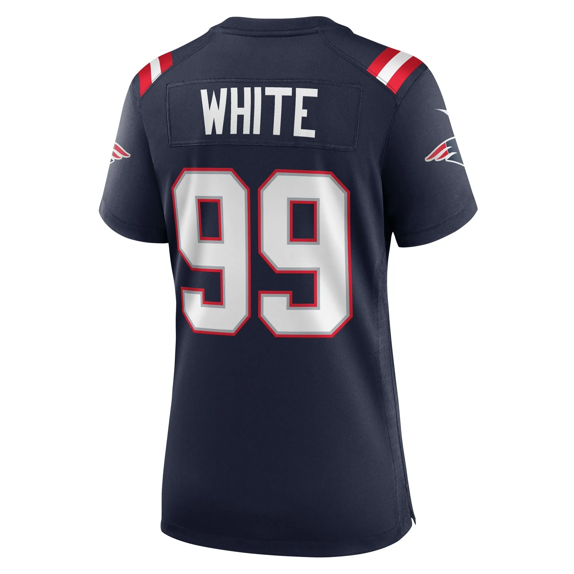 Keion White New England Patriots  Women's Team Game Jersey -  Navy