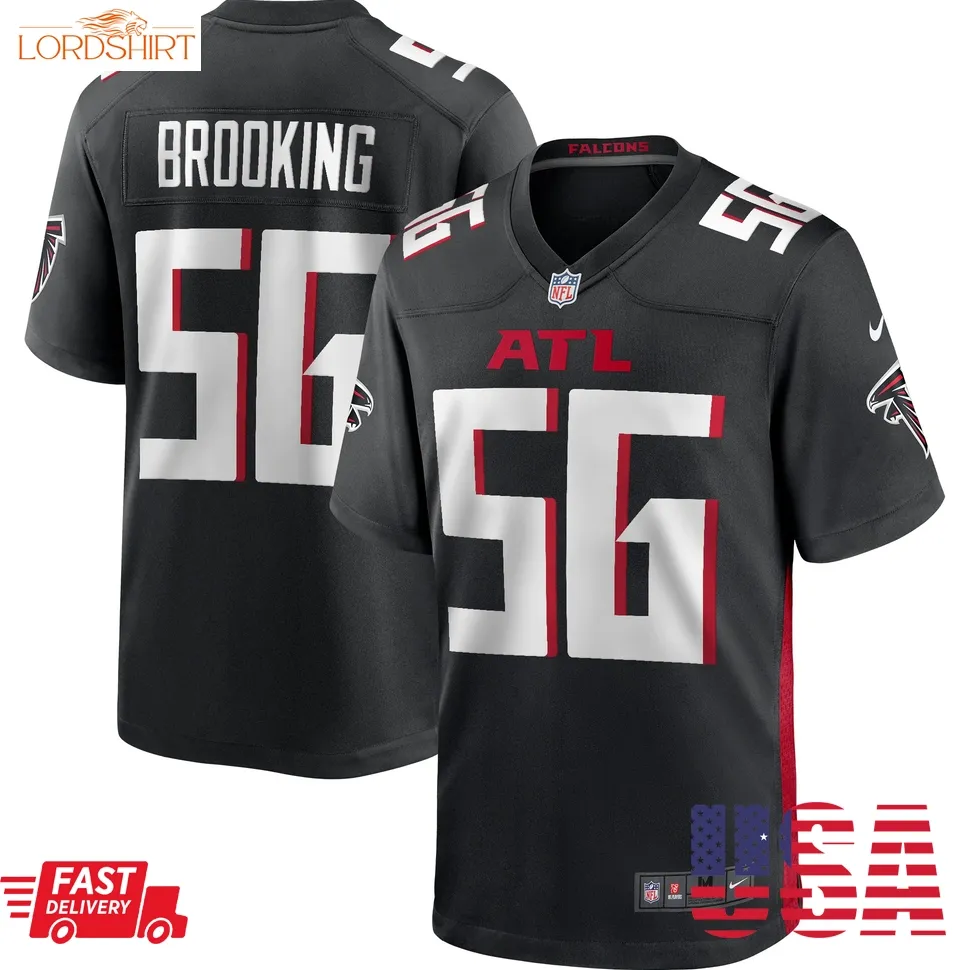 Keith Brooking Atlanta Falcons  Game Retired Player Jersey   Black