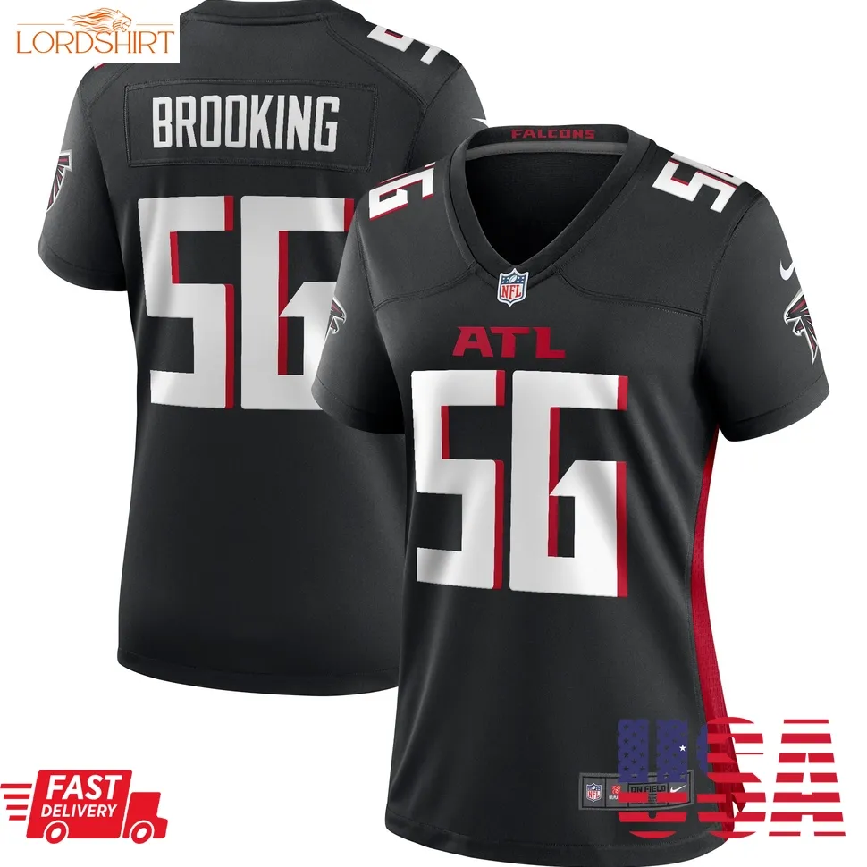 Keith Brooking Atlanta Falcons  Women's Game Retired Player Jersey   Black