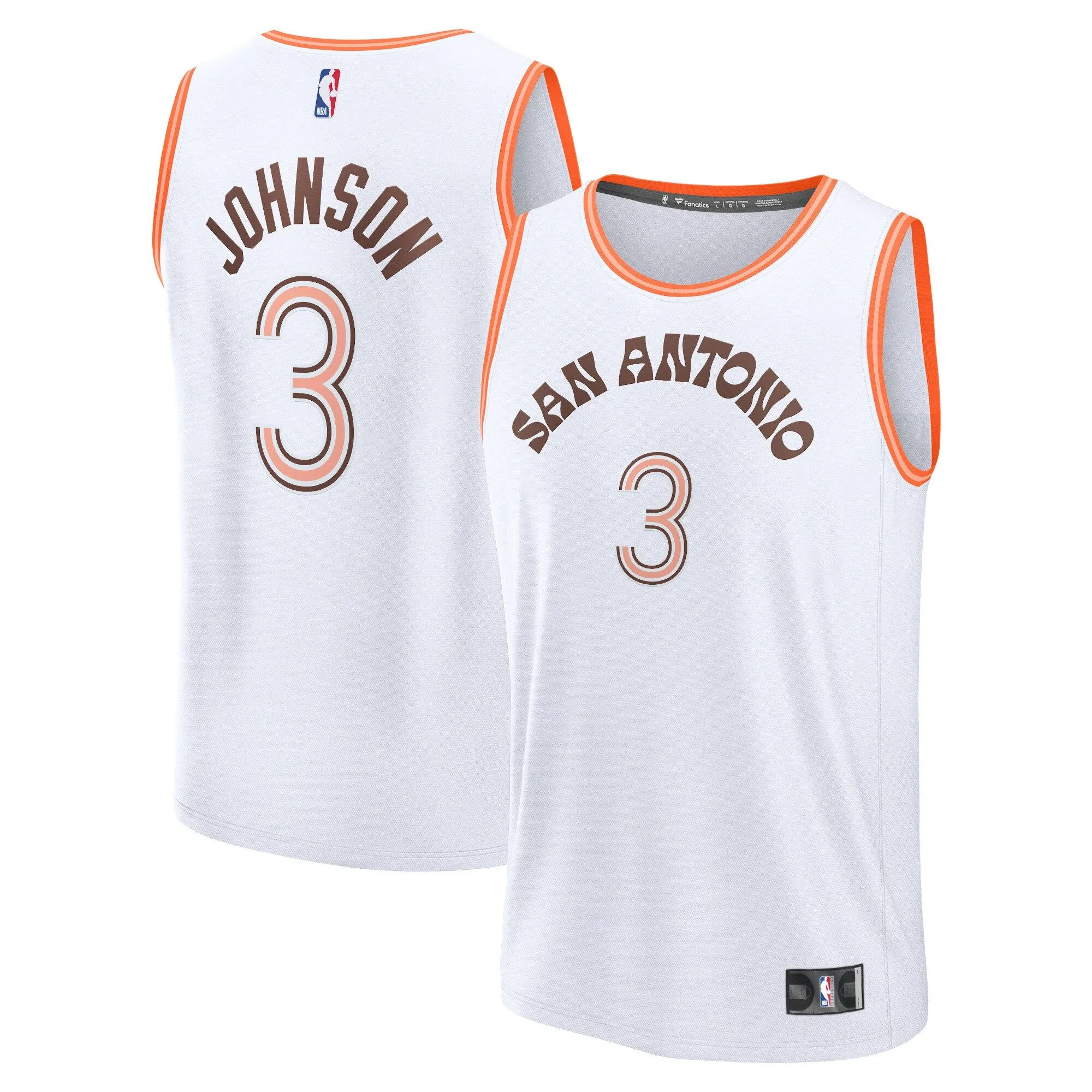 Keldon Johnson San Antonio Spurs Fanatics Branded Fast Break Jersey - White - City Edition