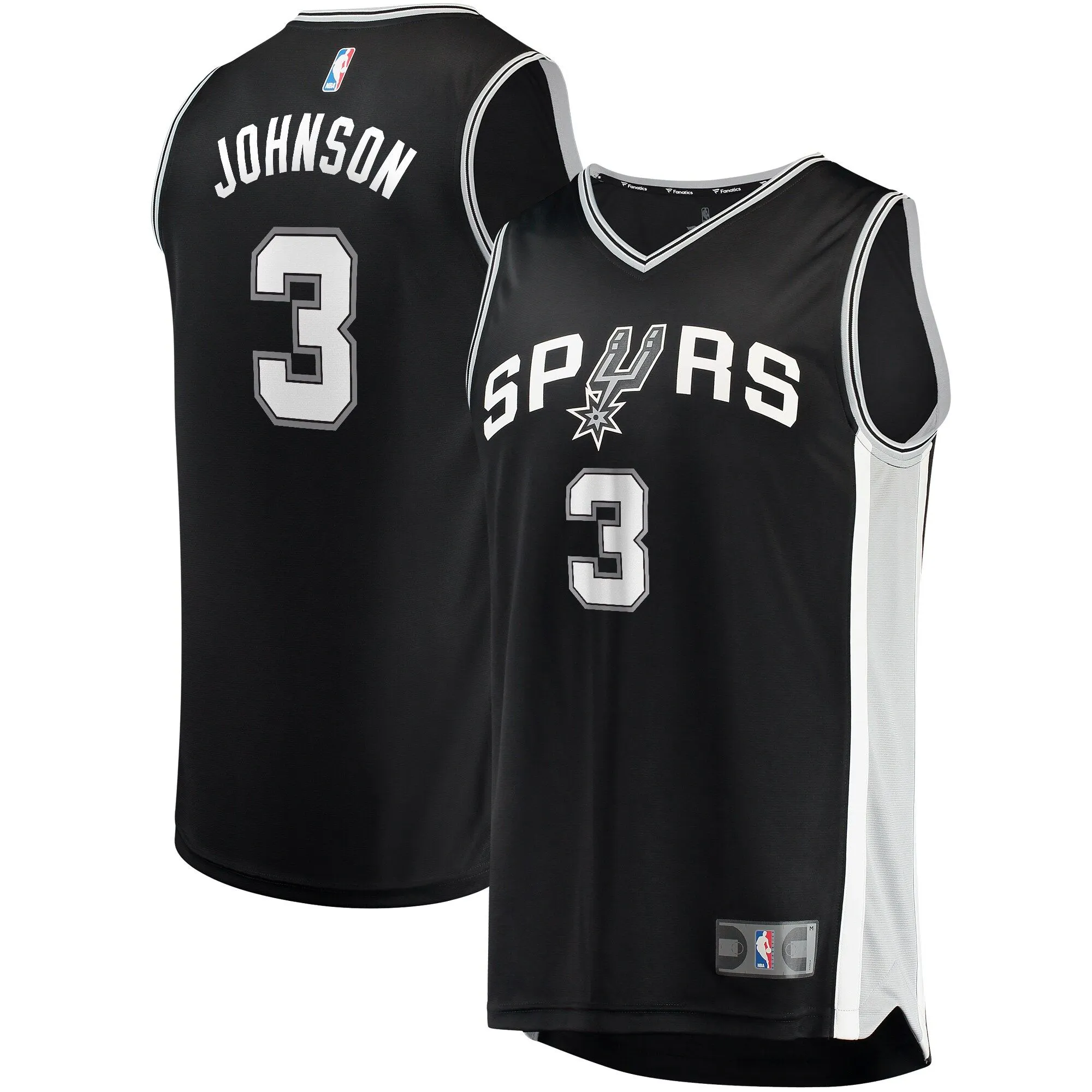 Keldon Johnson San Antonio Spurs Fanatics Branded Fast Break Replica Jersey Black - Icon Edition