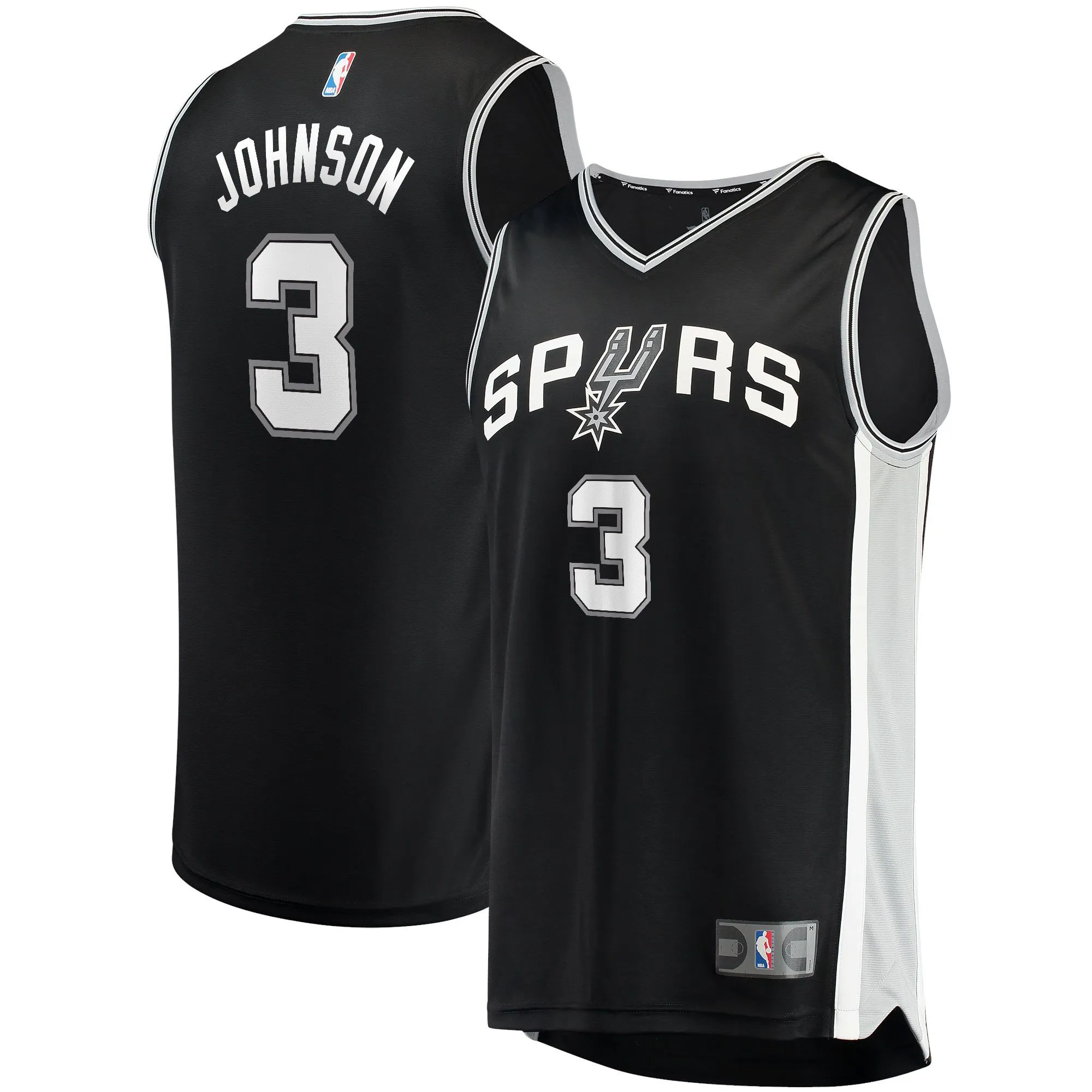 Keldon Johnson San Antonio Spurs Fanatics Branded Fast Break Replica Jersey - Icon Edition - Black