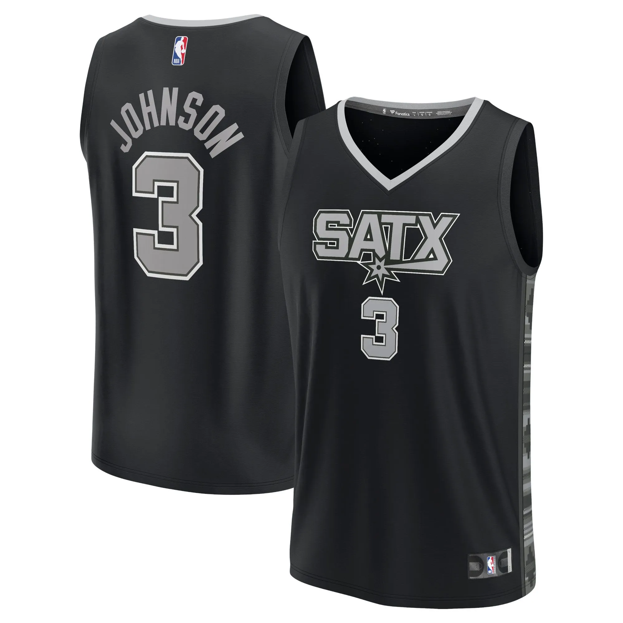 Keldon Johnson San Antonio Spurs Fanatics Branded Fast Break Replica Player Jersey - Statement Edition - Black