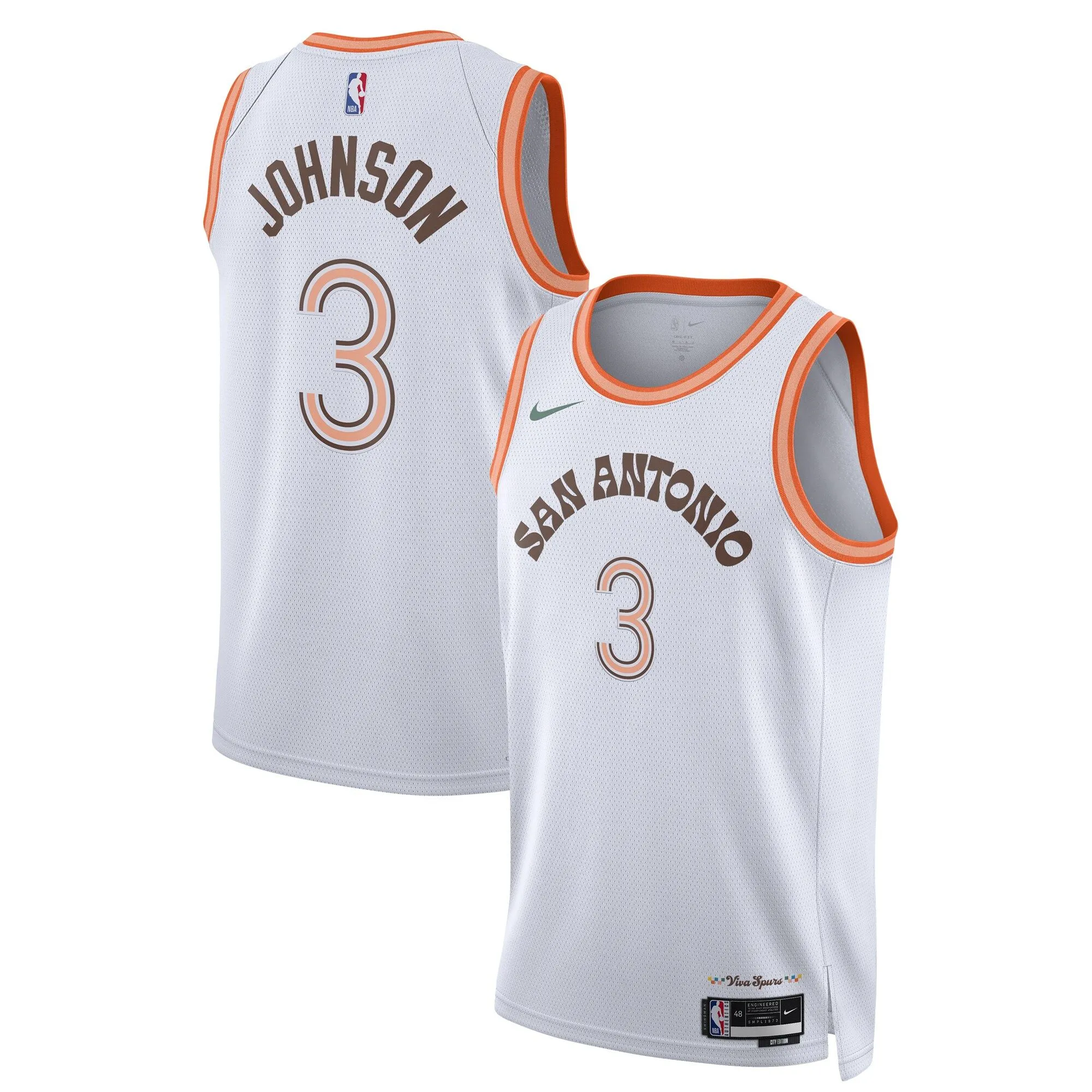 Keldon Johnson San Antonio Spurs  Unisex 2023/24 Swingman Jersey - White - City Edition