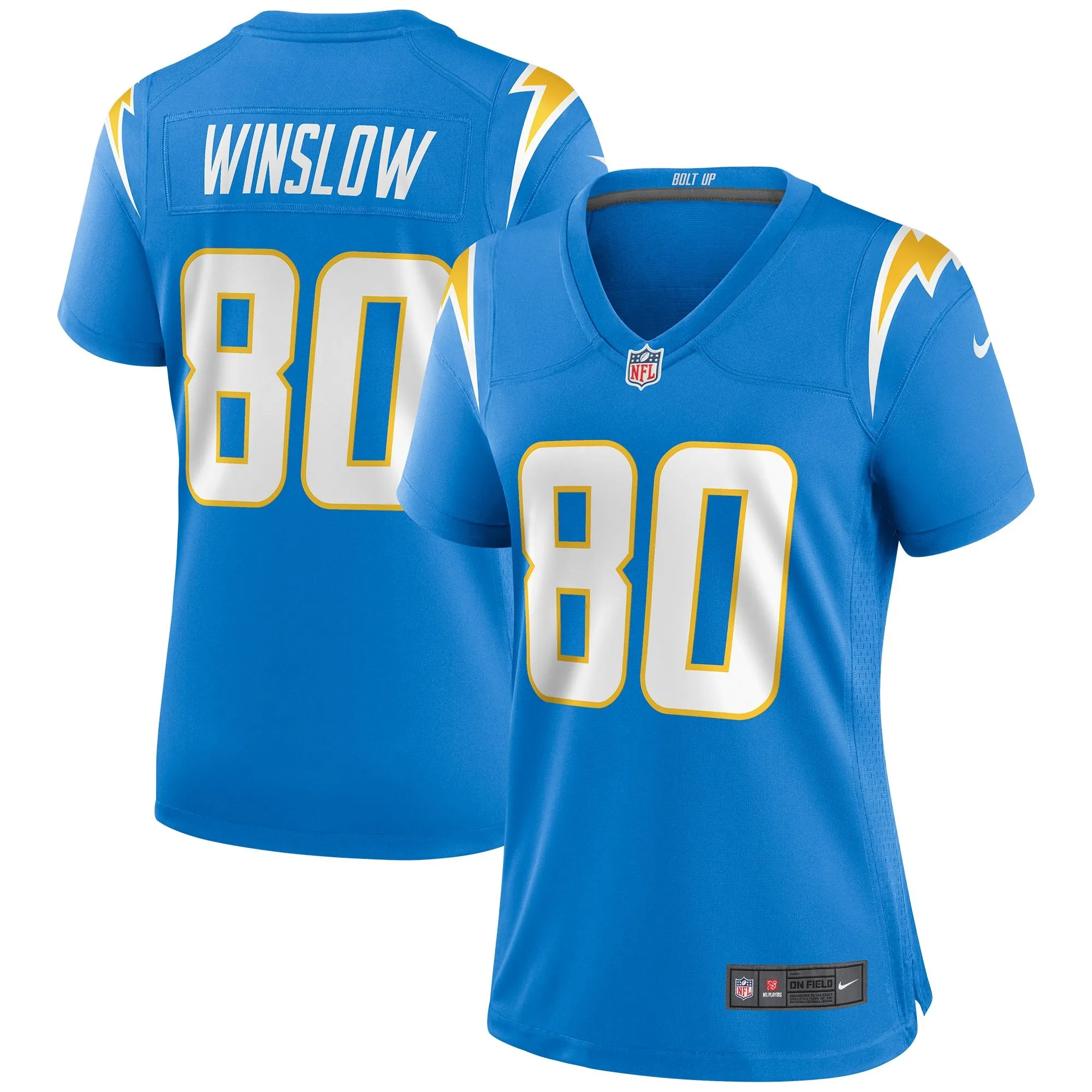 Kellen Winslow Los Angeles Chargers  Women's Game Retired Player Jersey - Powder Blue