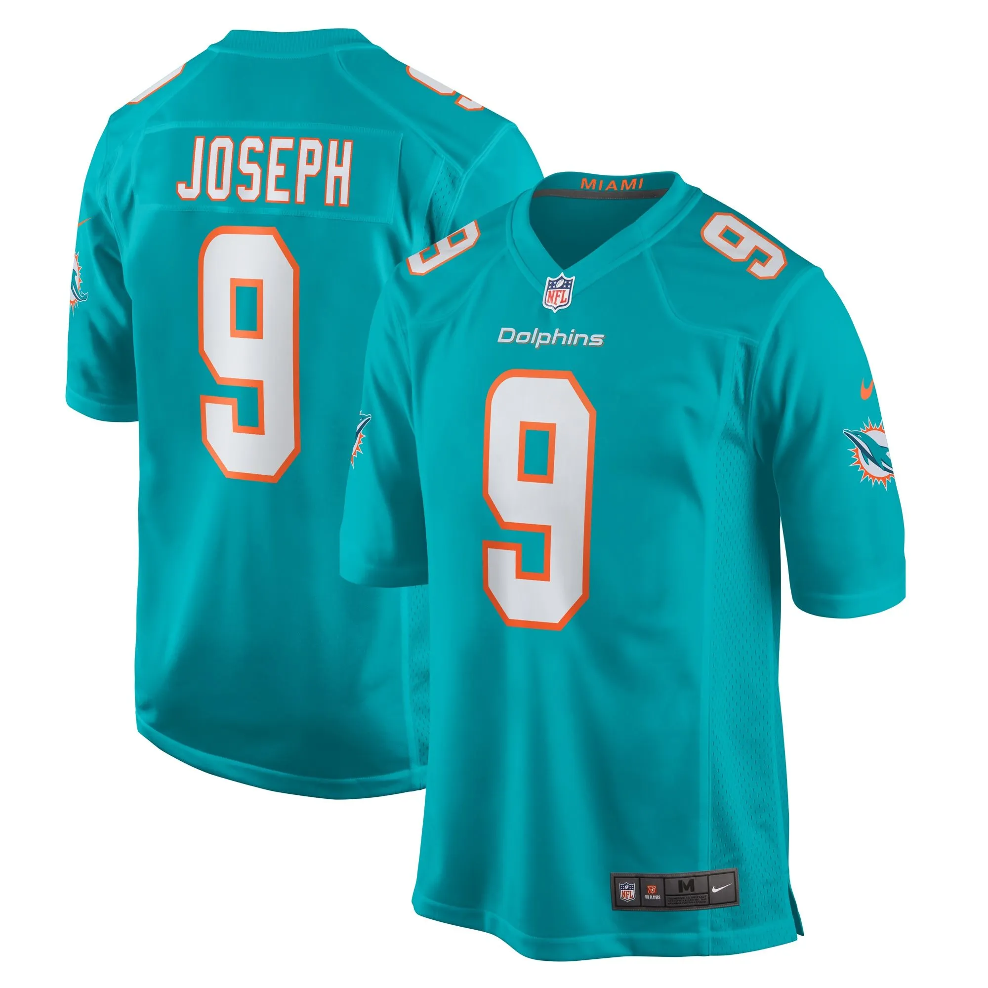 Kelvin Joseph Miami Dolphins  Team Game Jersey -  Aqua