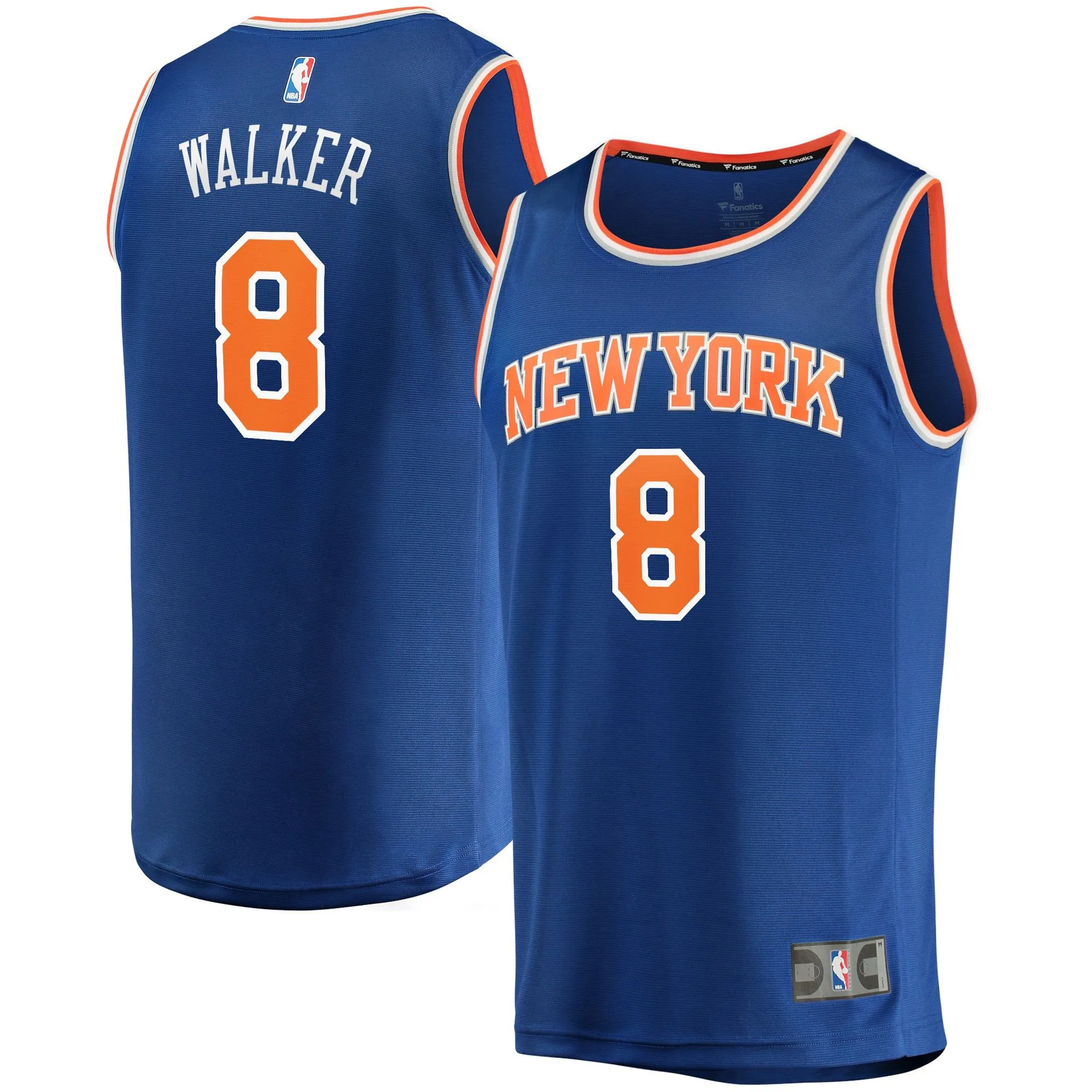 Kemba Walker New York Knicks Fanatics Branded Fast Break Replica Jersey - Icon Edition - Blue