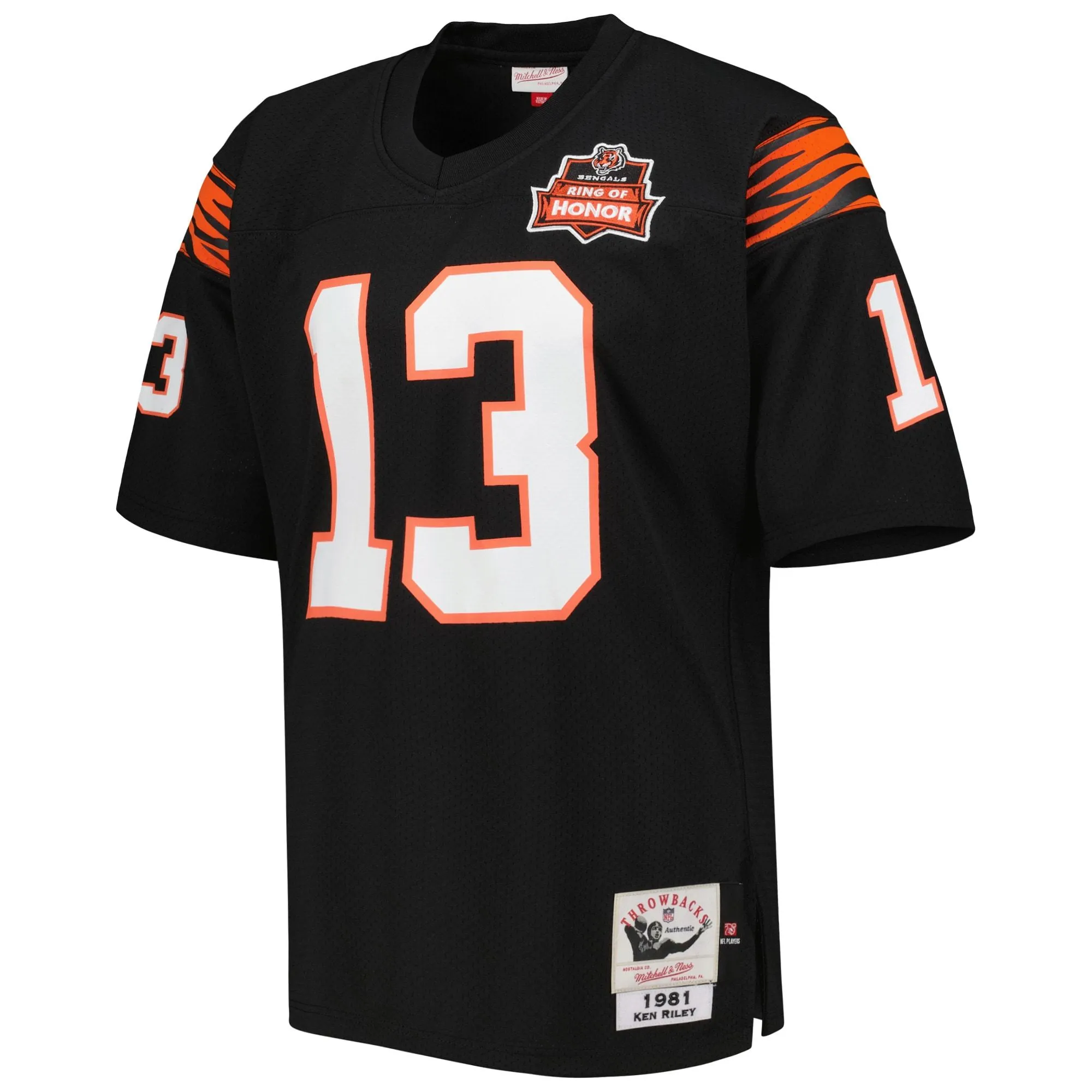 Ken Riley Cincinnati Bengals 1981 Mitchell & Ness  Throwback Retired Player Jersey - Black