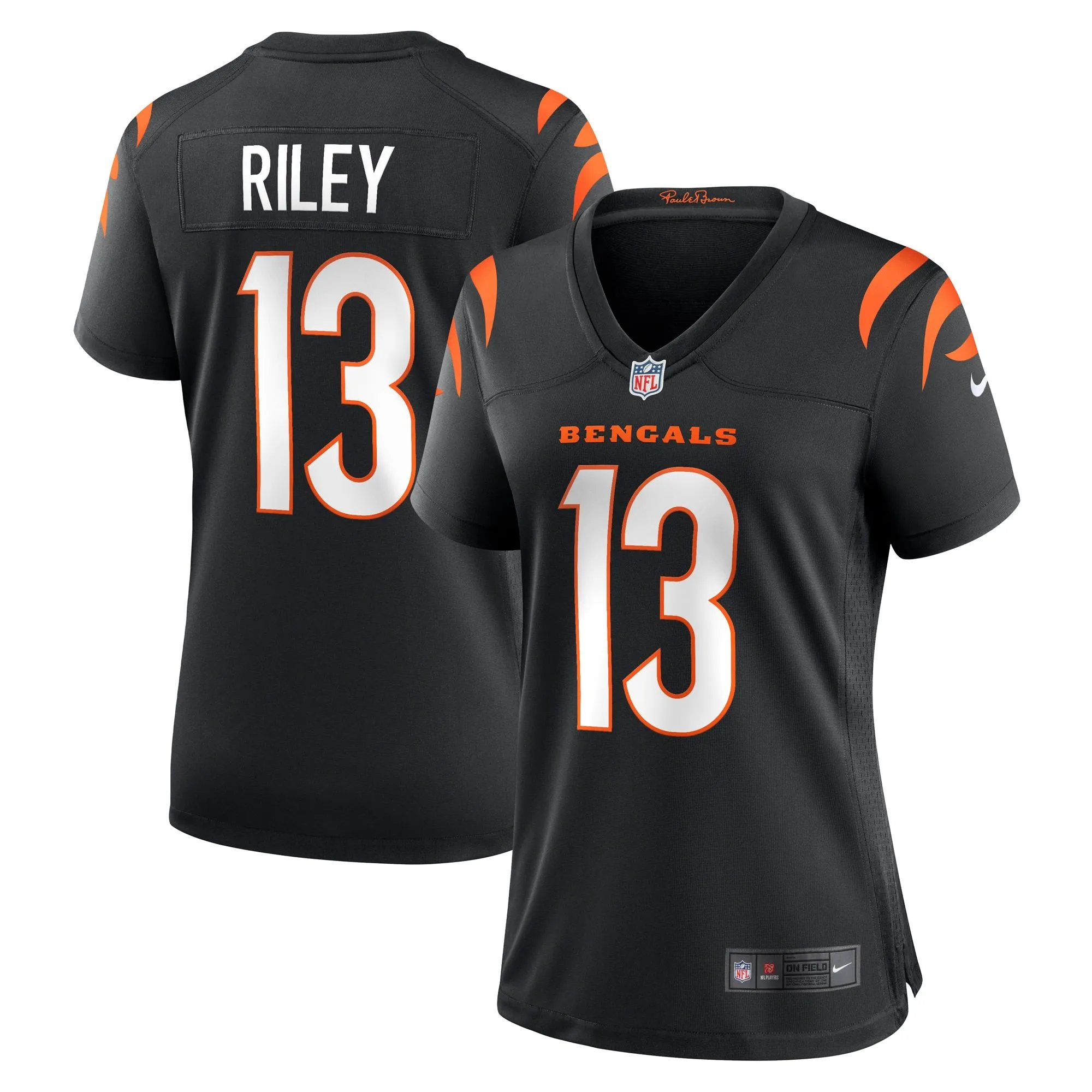 Ken Riley Cincinnati Bengals  Women's Retired Player Game Jersey - Black