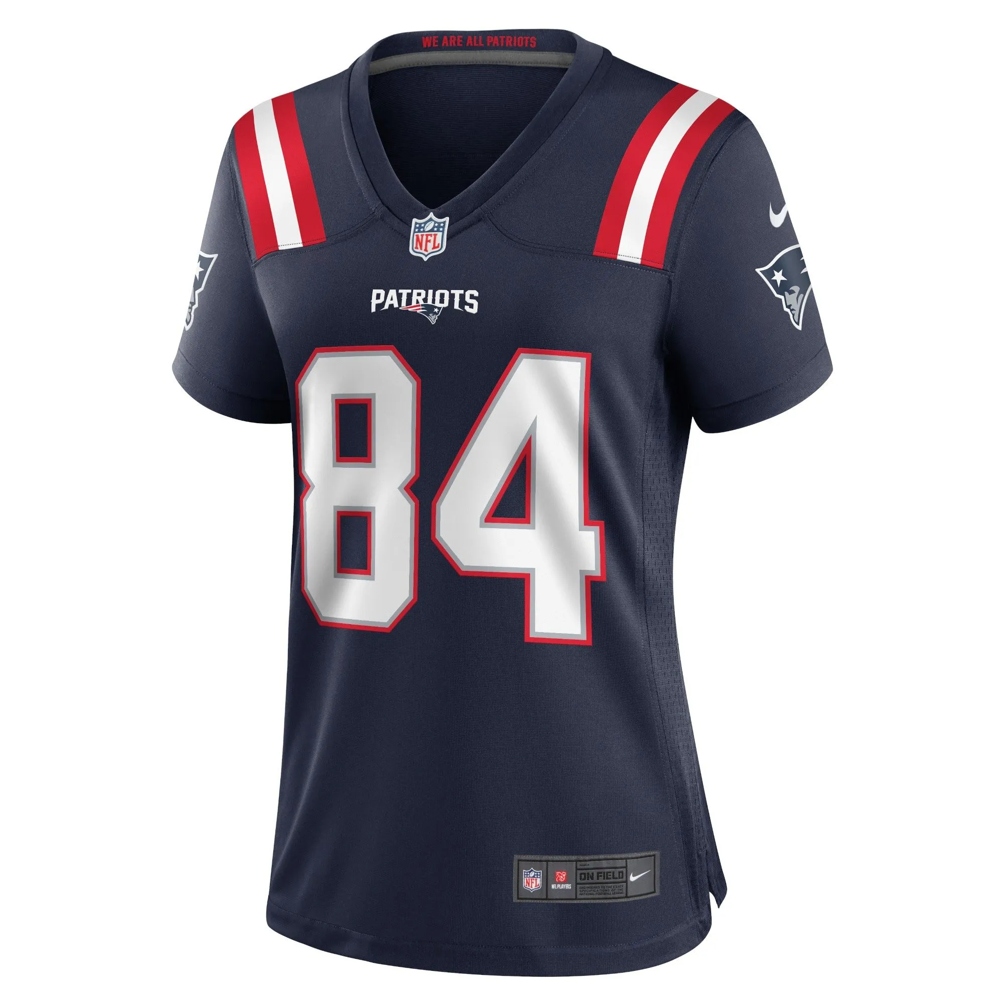 Kendrick Bourne New England Patriots  Women's Game Jersey - Navy