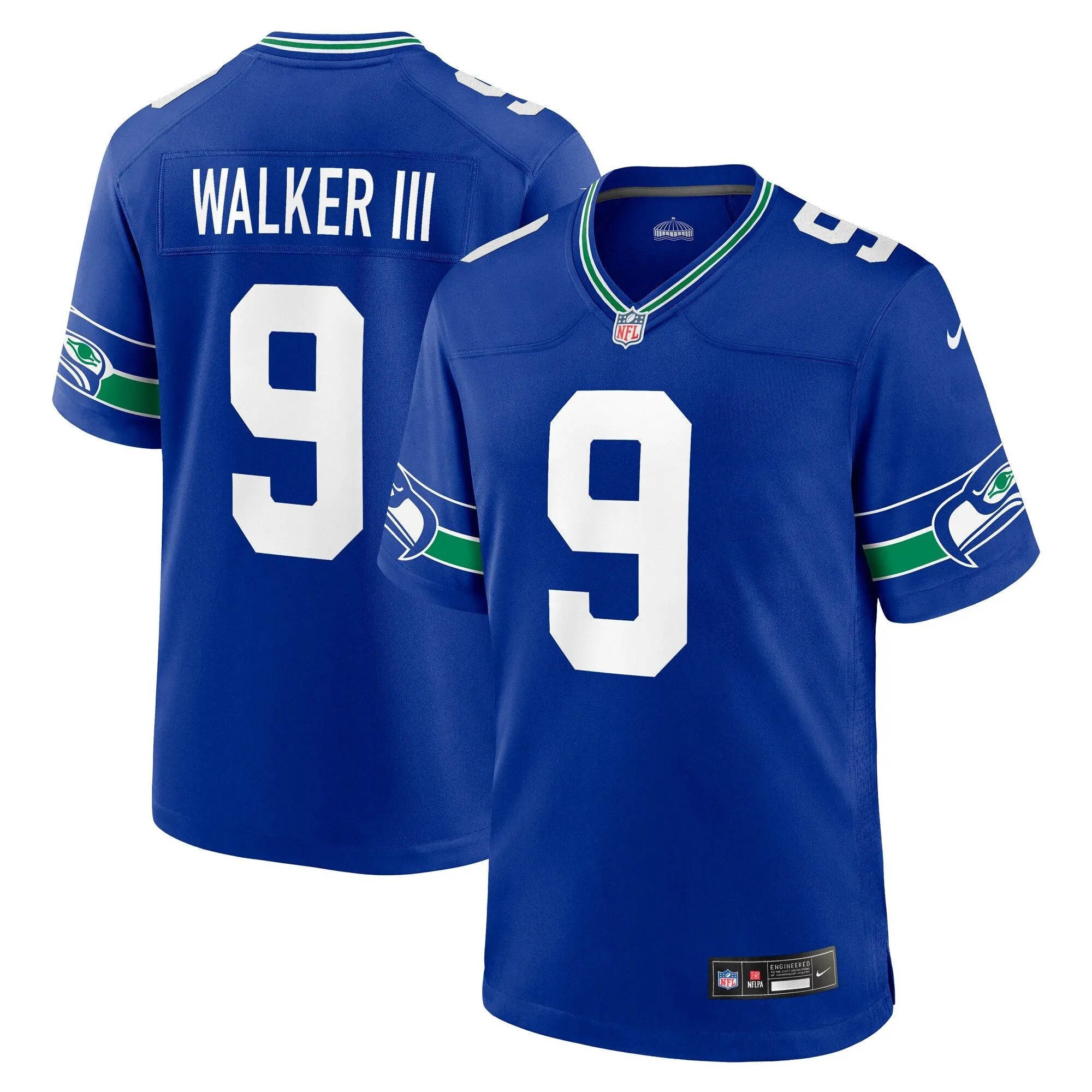 Kenneth Walker III Seattle Seahawks  Throwback Player Game Jersey - Royal