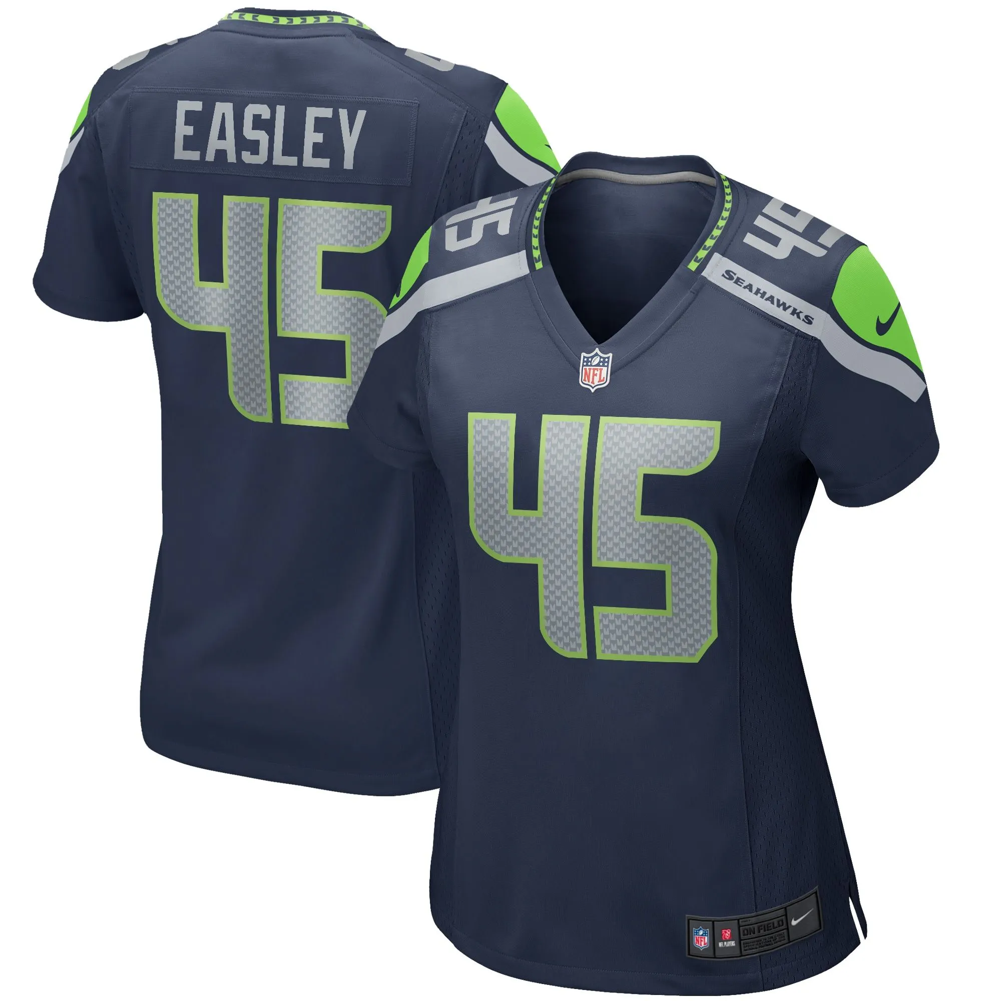 Kenny Easley Seattle Seahawks  Women's Game Retired Player Jersey - College Navy