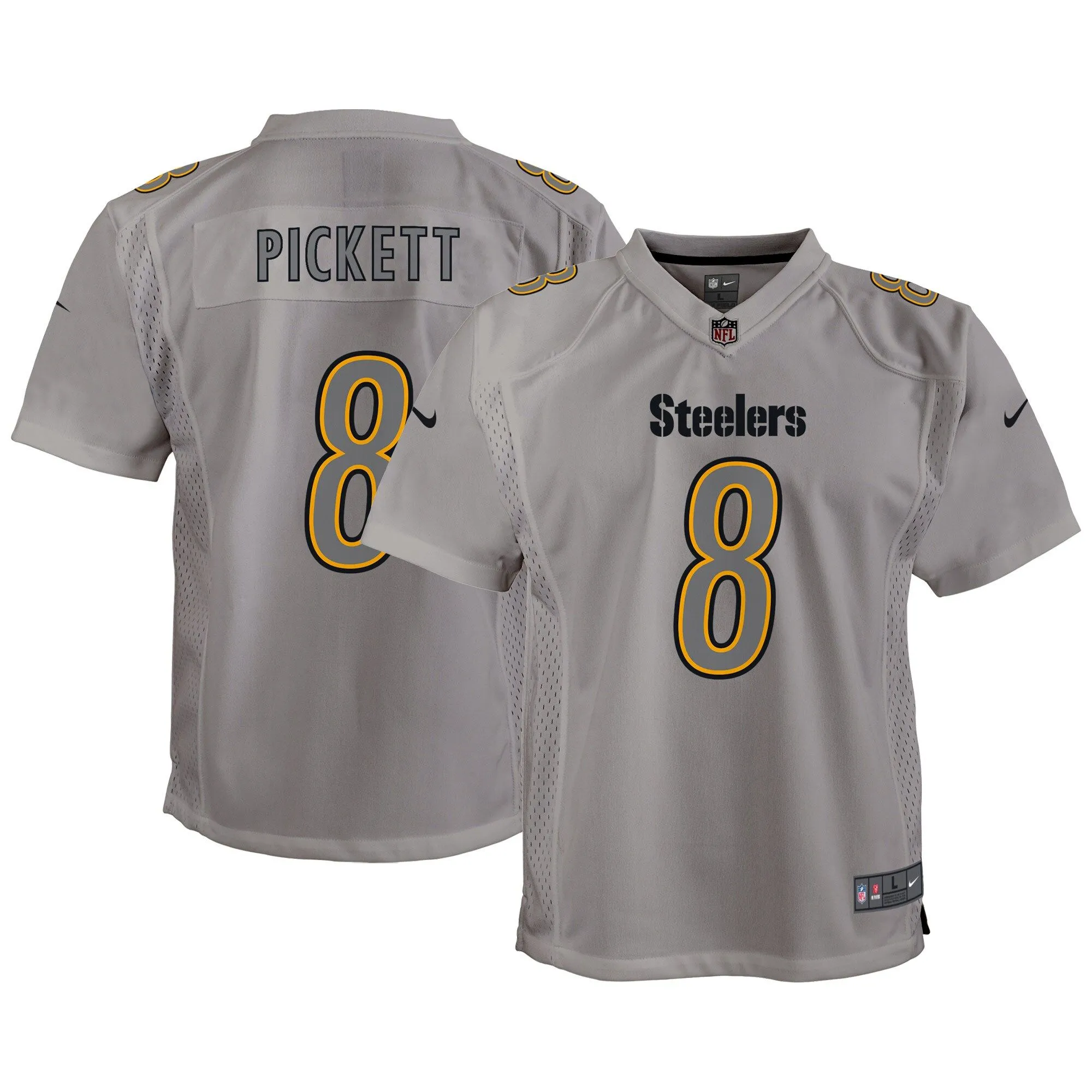 Kenny Pickett Pittsburgh Steelers  Youth Atmosphere Game Jersey - Gray