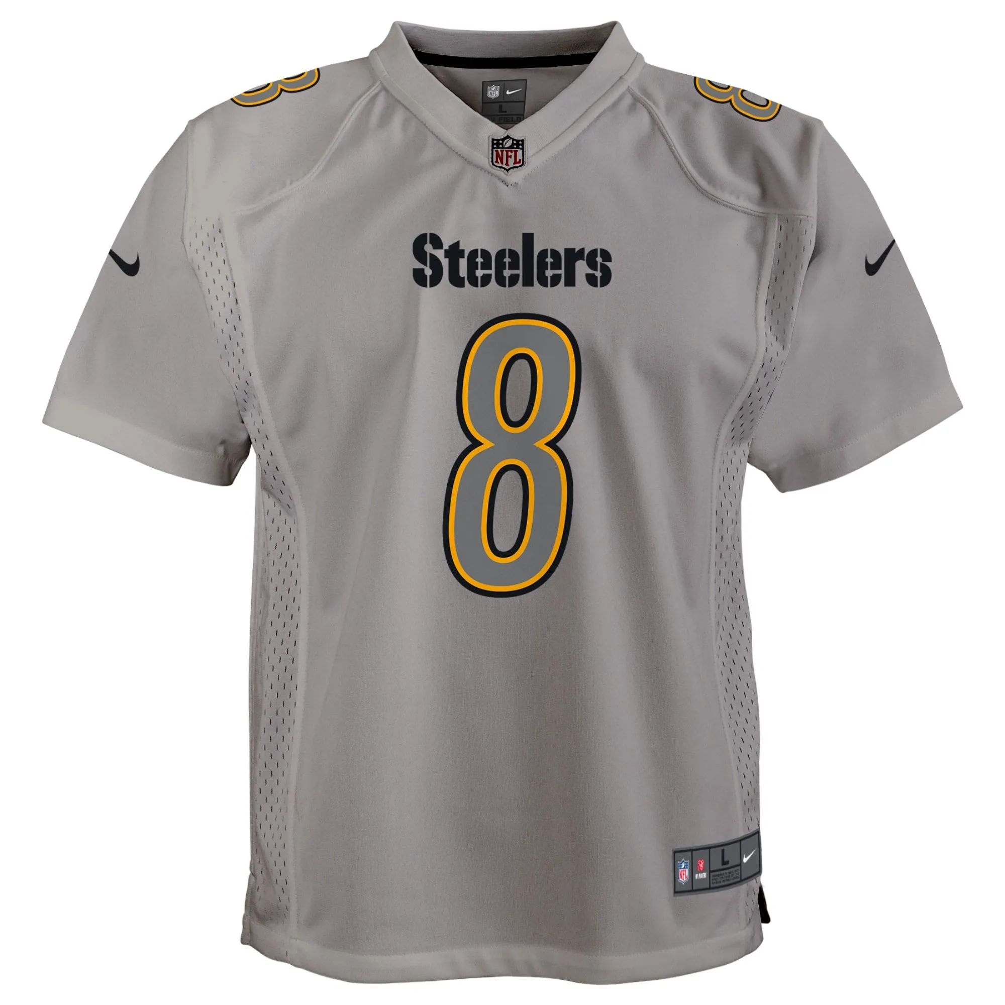 Kenny Pickett Pittsburgh Steelers  Youth Atmosphere Game Jersey - Gray