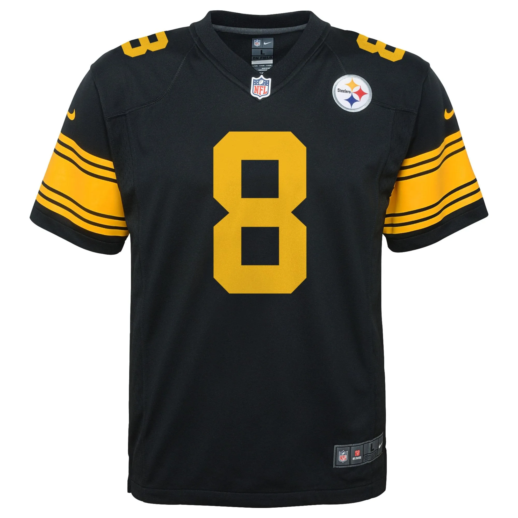 Kenny Pickett Pittsburgh Steelers  Youth Game Jersey - Black