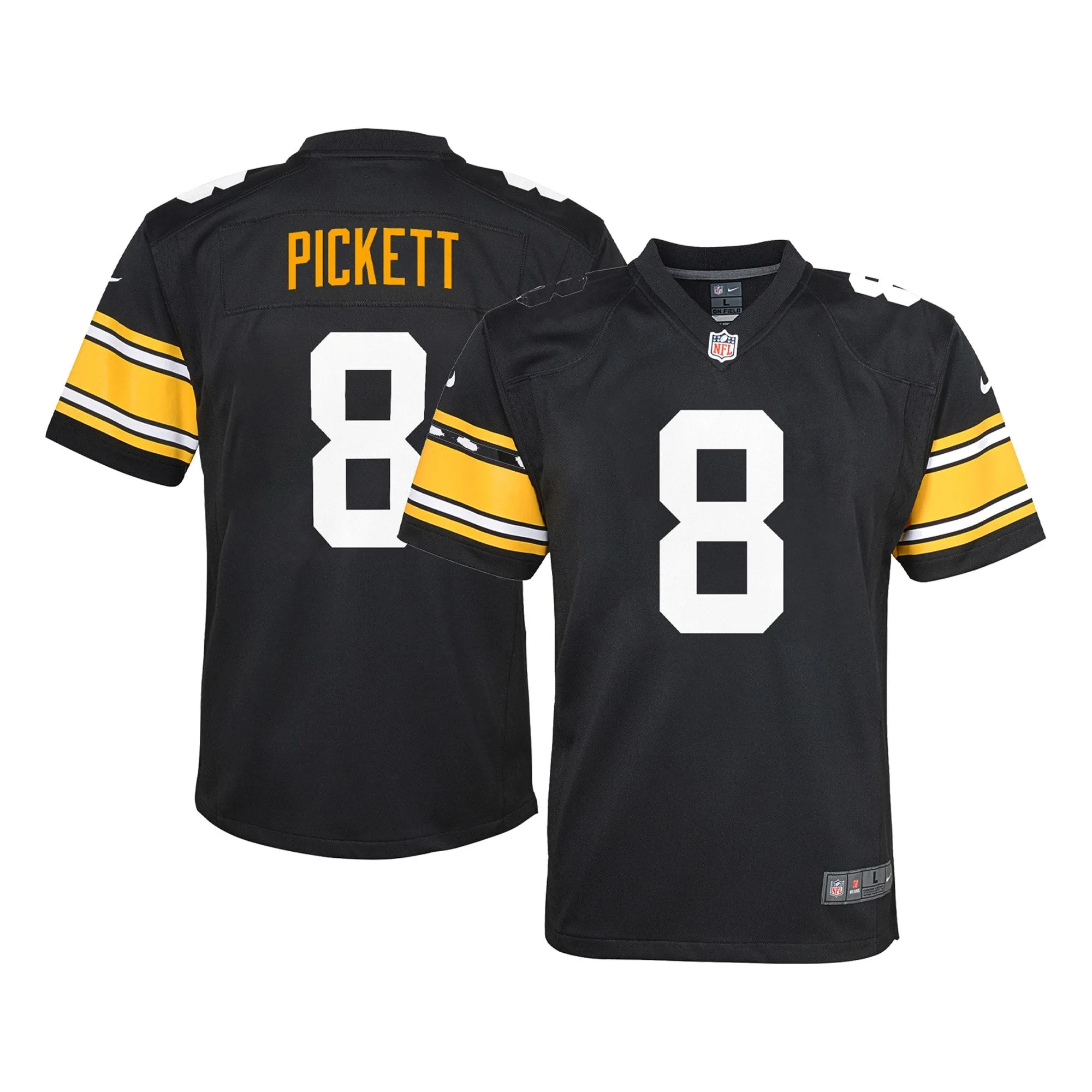 Kenny Pickett Pittsburgh Steelers  Youth Game Jersey - Black