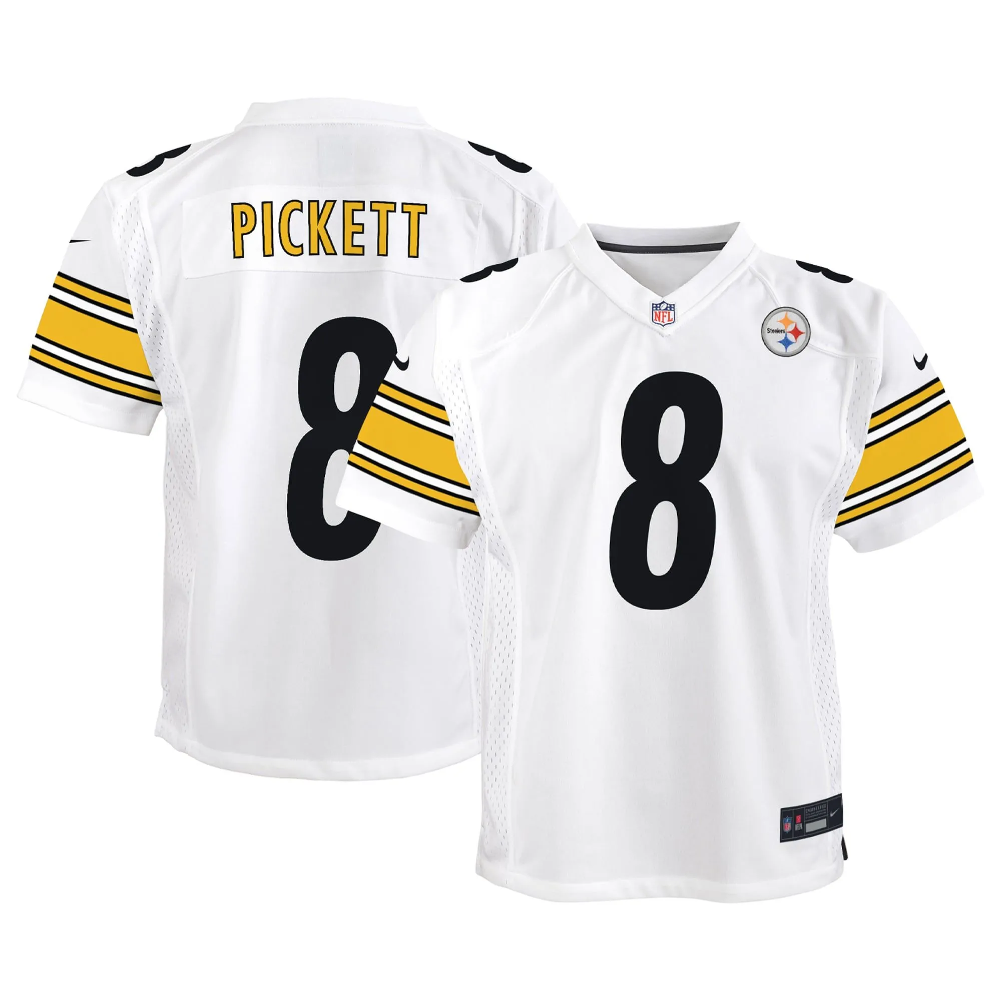 Kenny Pickett Pittsburgh Steelers  Youth Game Jersey - White