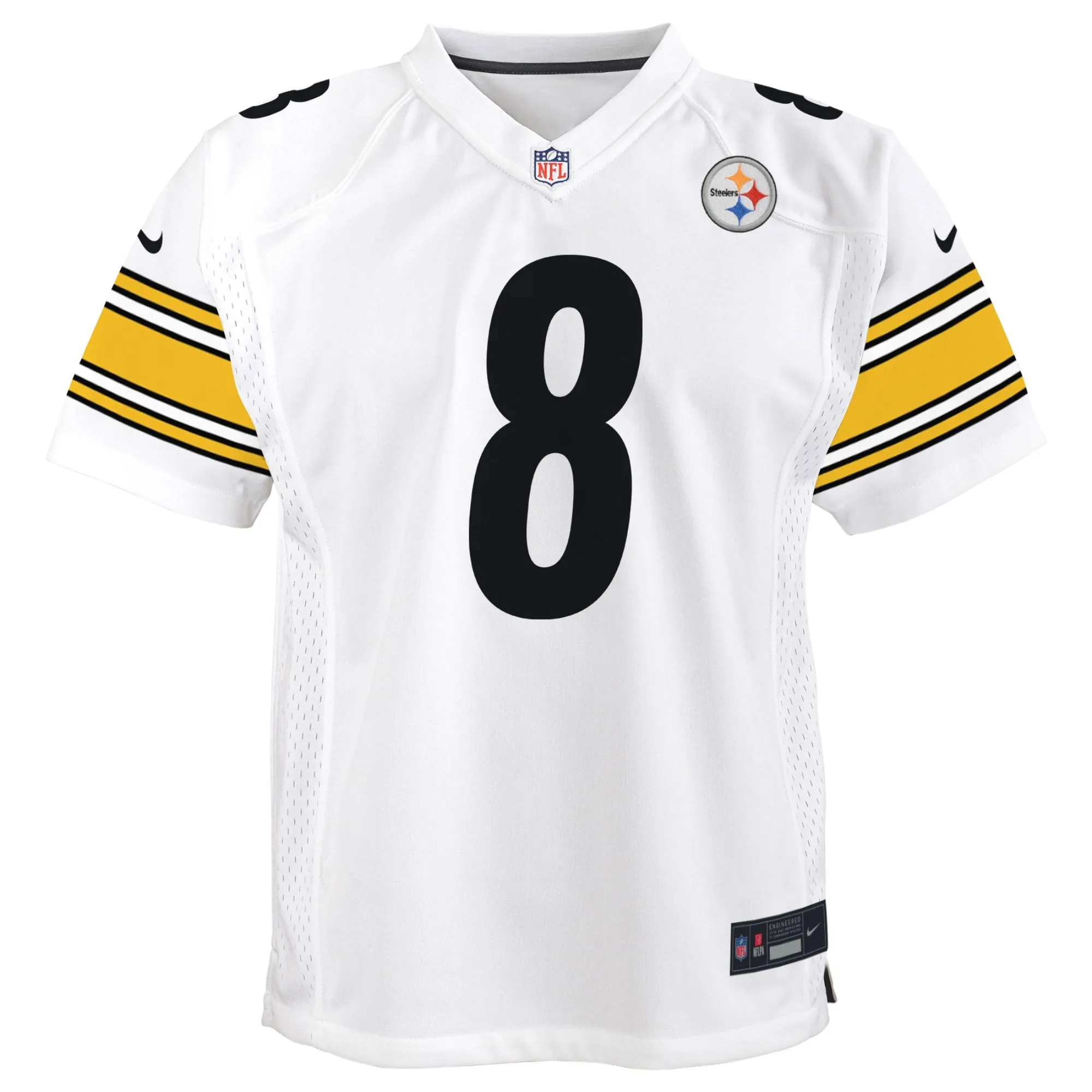 Kenny Pickett Pittsburgh Steelers  Youth Game Jersey - White