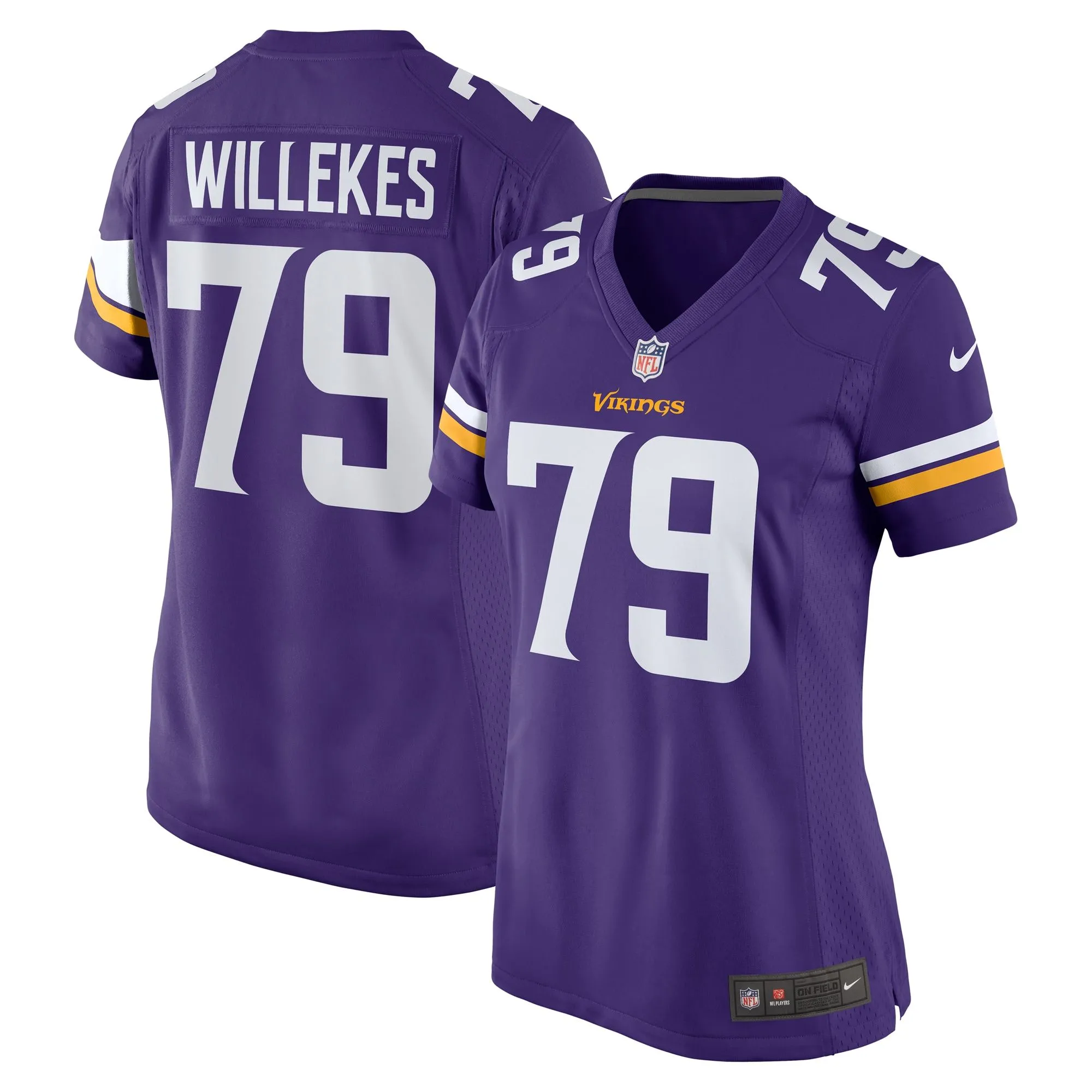 Kenny Willekes Minnesota Vikings  Women's Game Jersey - Purple