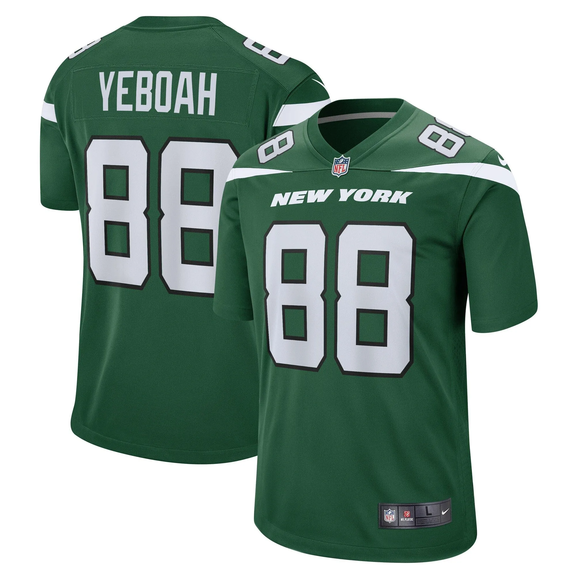 Kenny Yeboah New York Jets  Game Player Jersey - Gotham Green