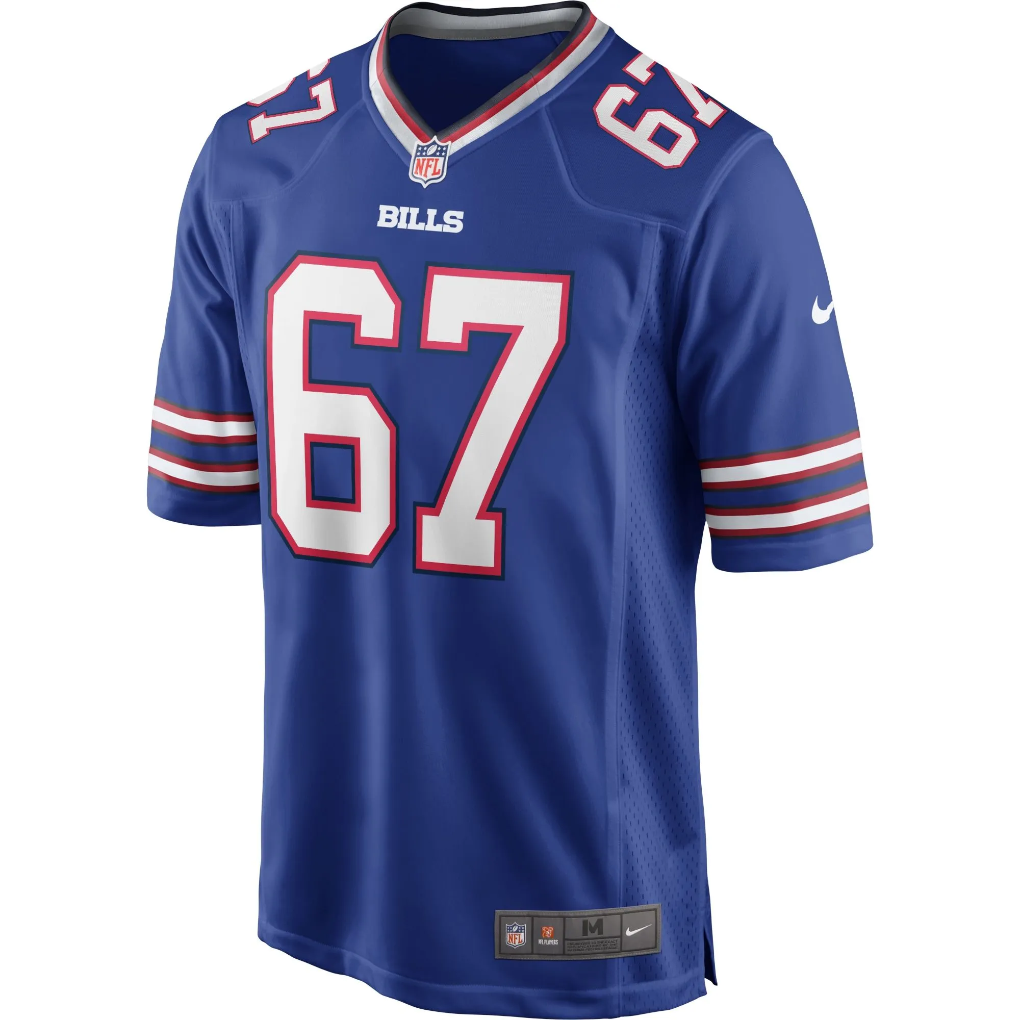 Kent Hull Buffalo Bills  Game Retired Player Jersey - Royal