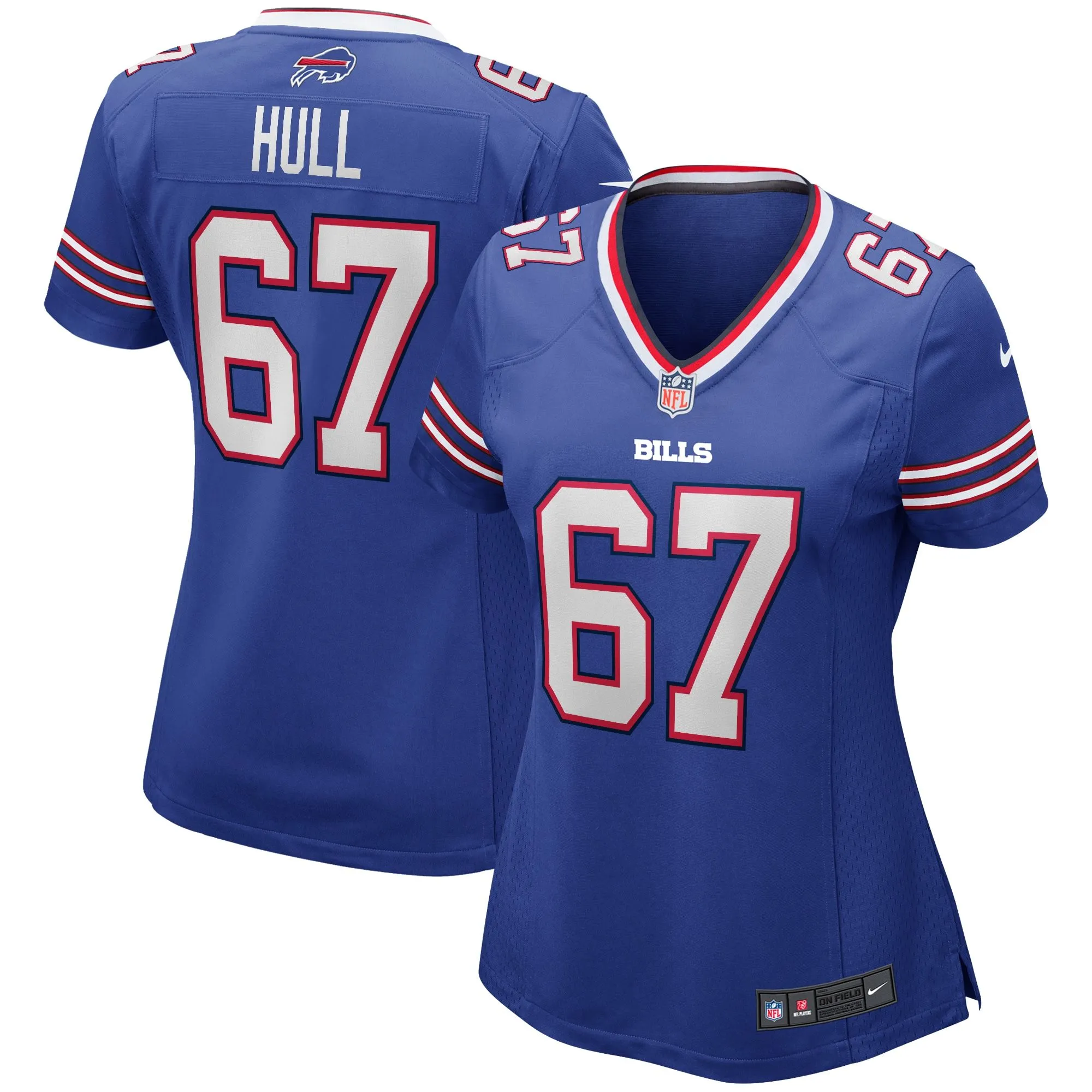 Kent Hull Buffalo Bills  Women's Game Retired Player Jersey - Royal