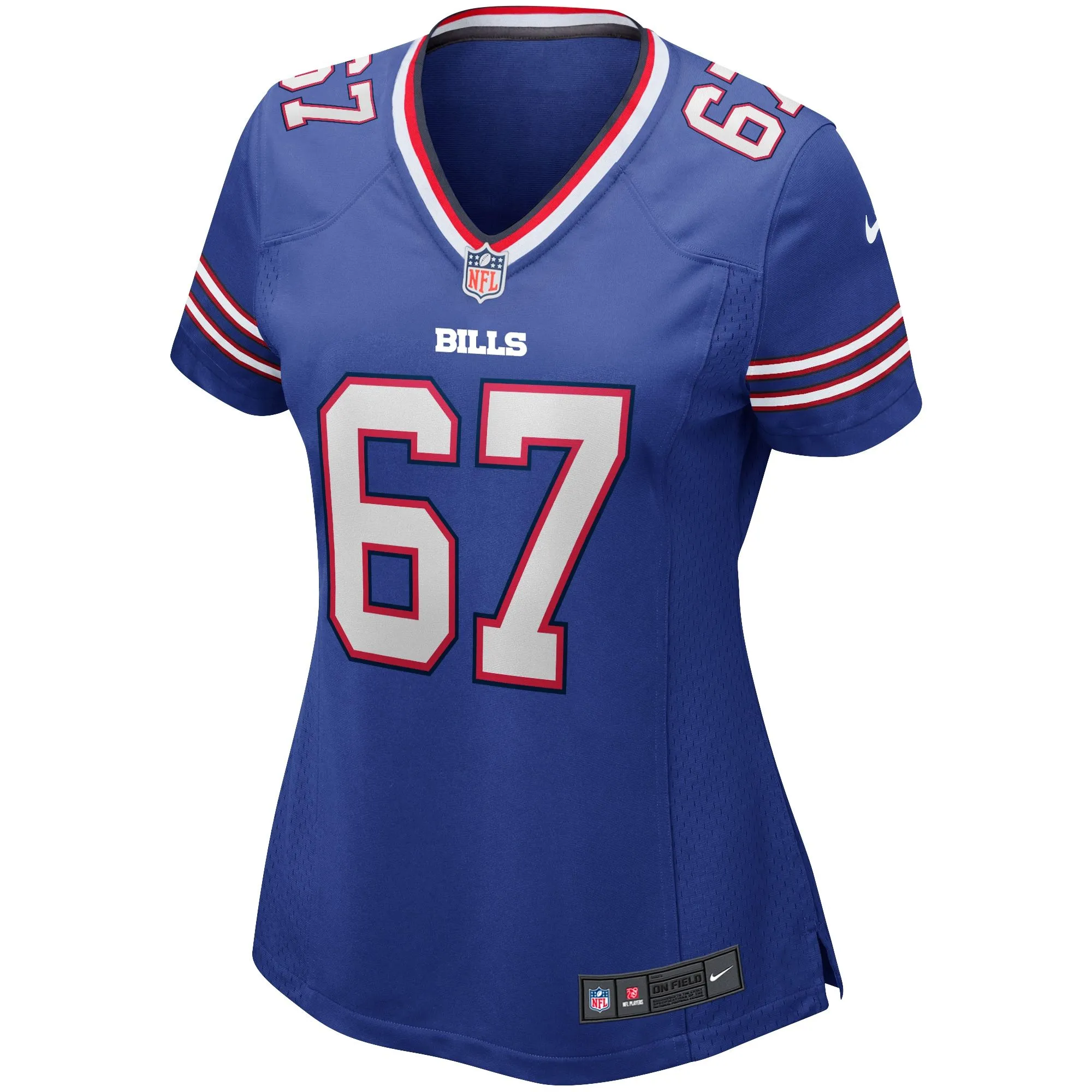 Kent Hull Buffalo Bills  Women's Game Retired Player Jersey - Royal