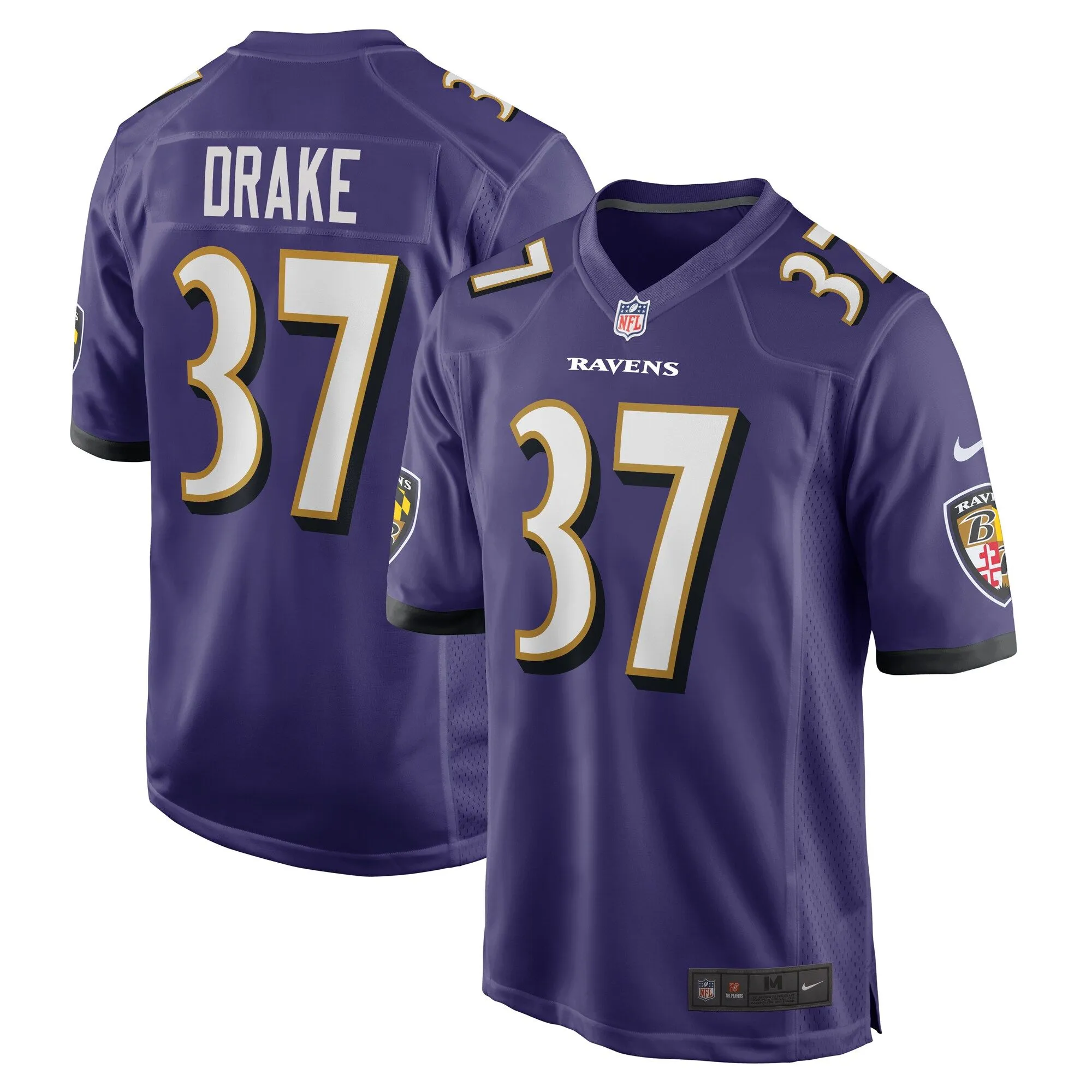 Kenyan Drake Baltimore Ravens   Game Jersey -  Purple