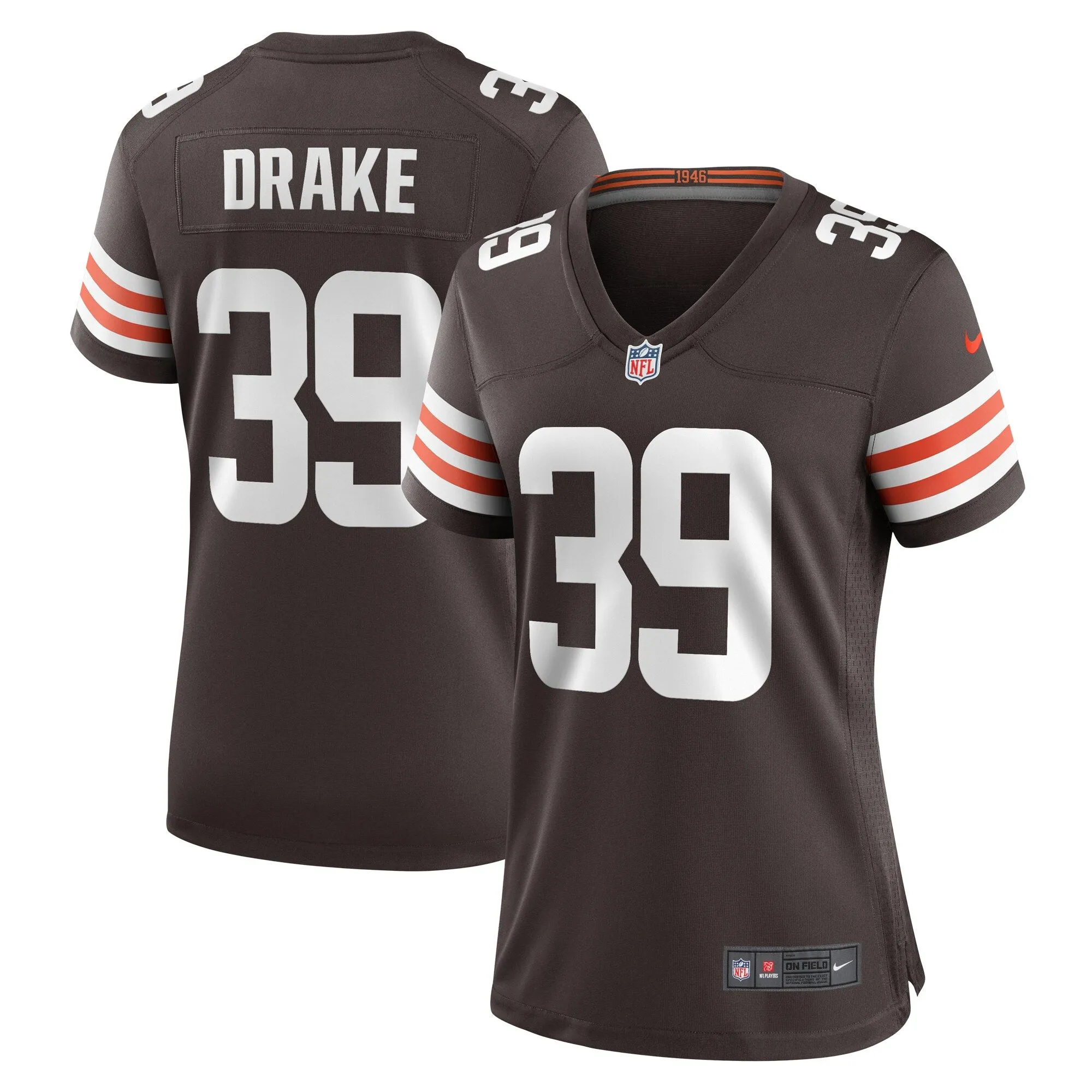 Kenyan Drake Cleveland Browns  Women's  Game Jersey -  Brown