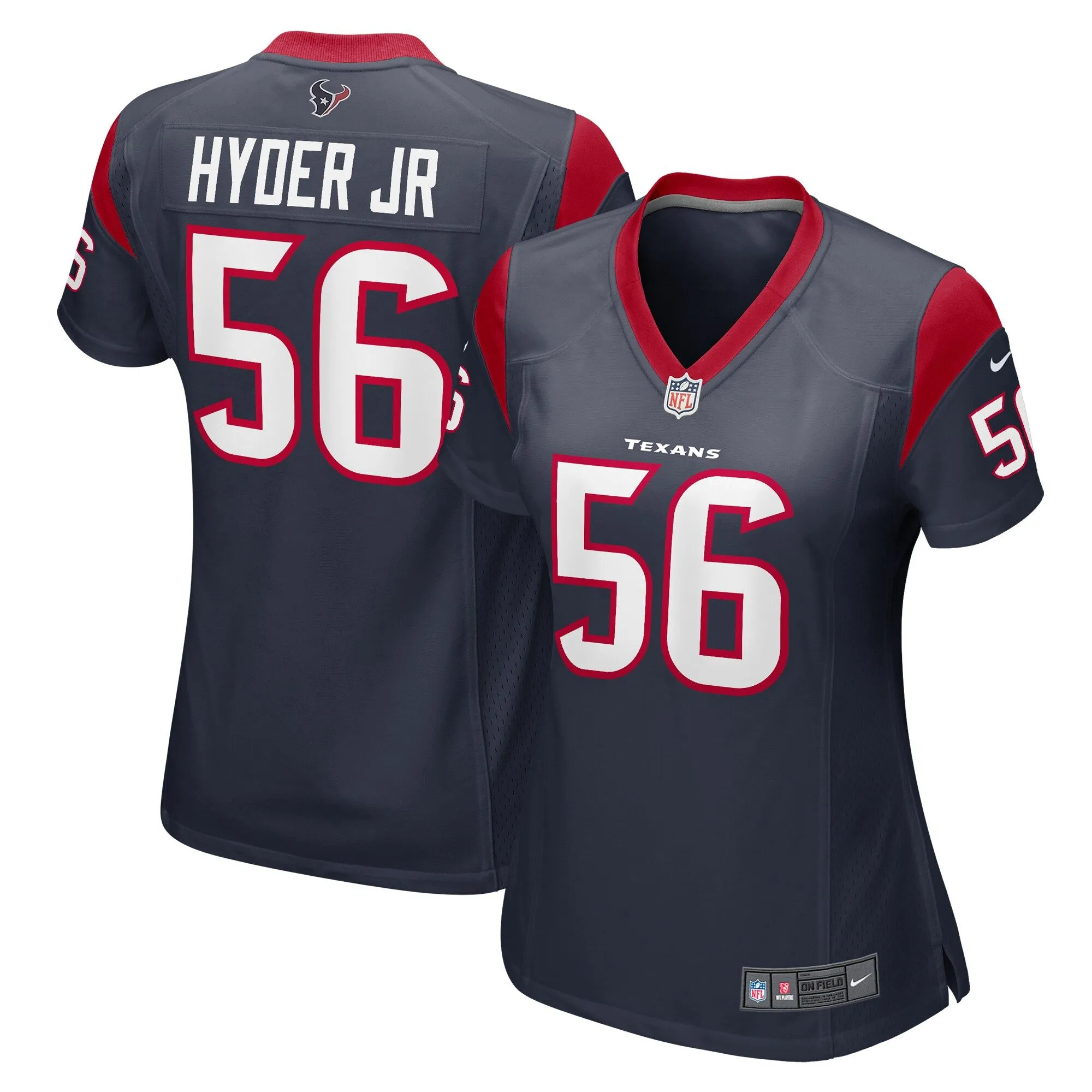 Kerry Hyder Jr. Houston Texans  Women's  Game Jersey -  Navy