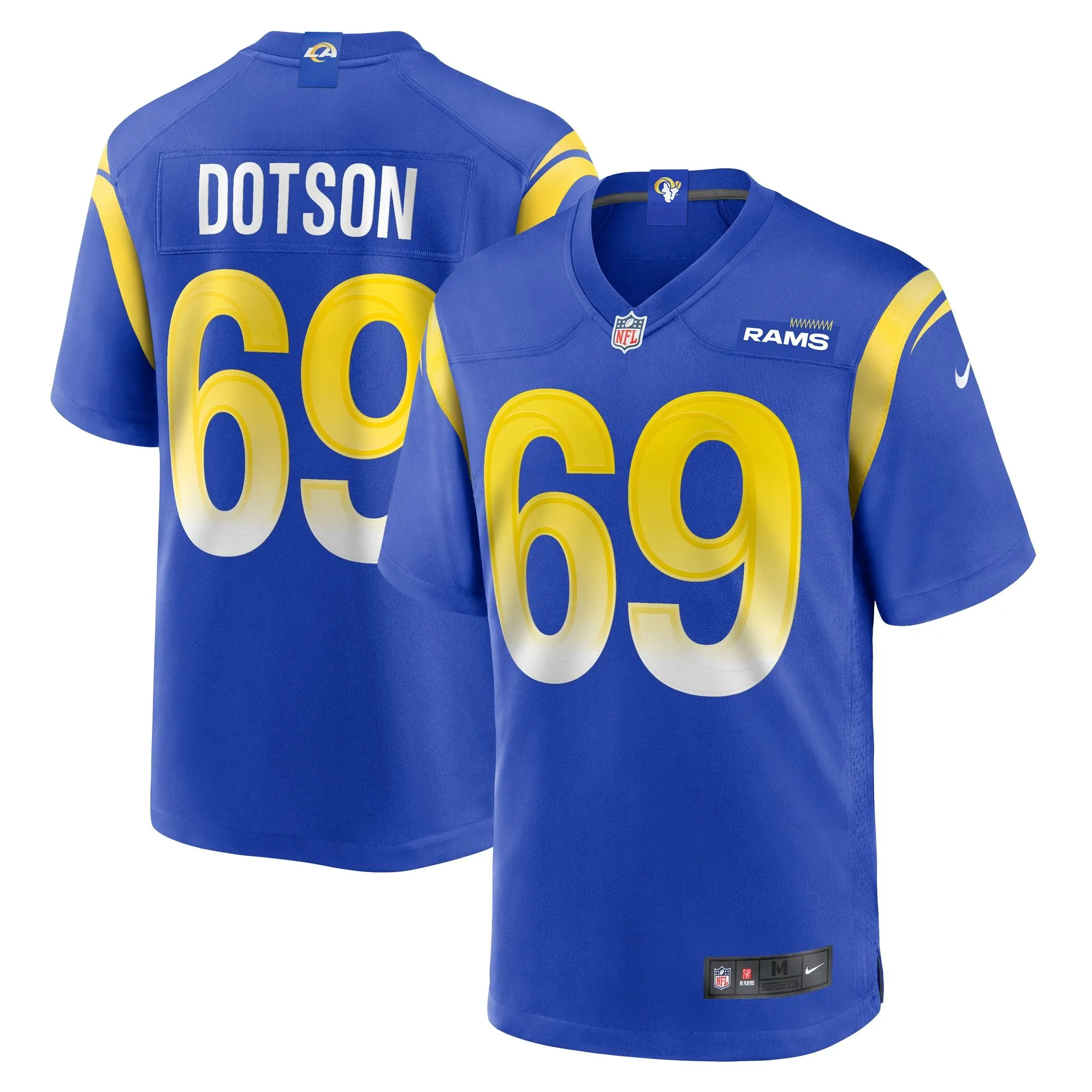 Kevin Dotson Los Angeles Rams   Game Jersey -  Royal