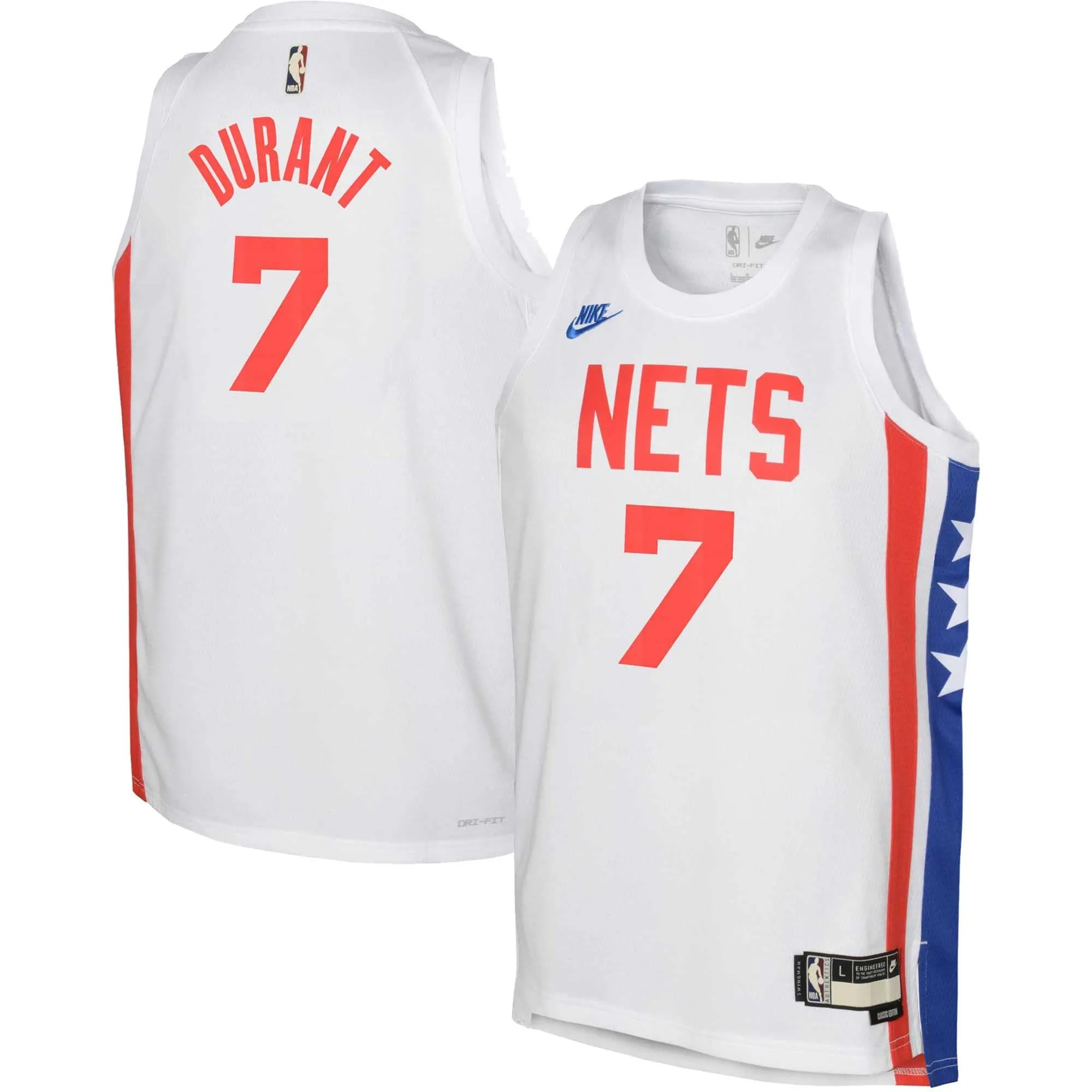 Kevin Durant Brooklyn Nets  Youth 2022/23 Swingman Jersey White - Classic Edition