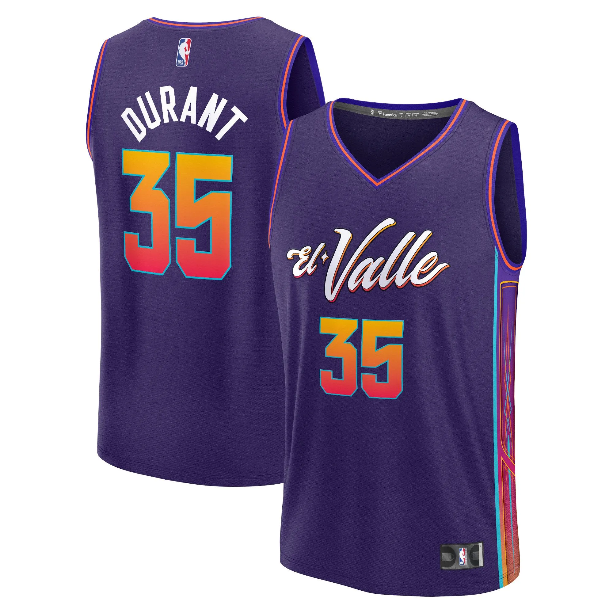 Kevin Durant Phoenix Suns Fanatics Branded Fast Break Jersey - Purple - City Edition