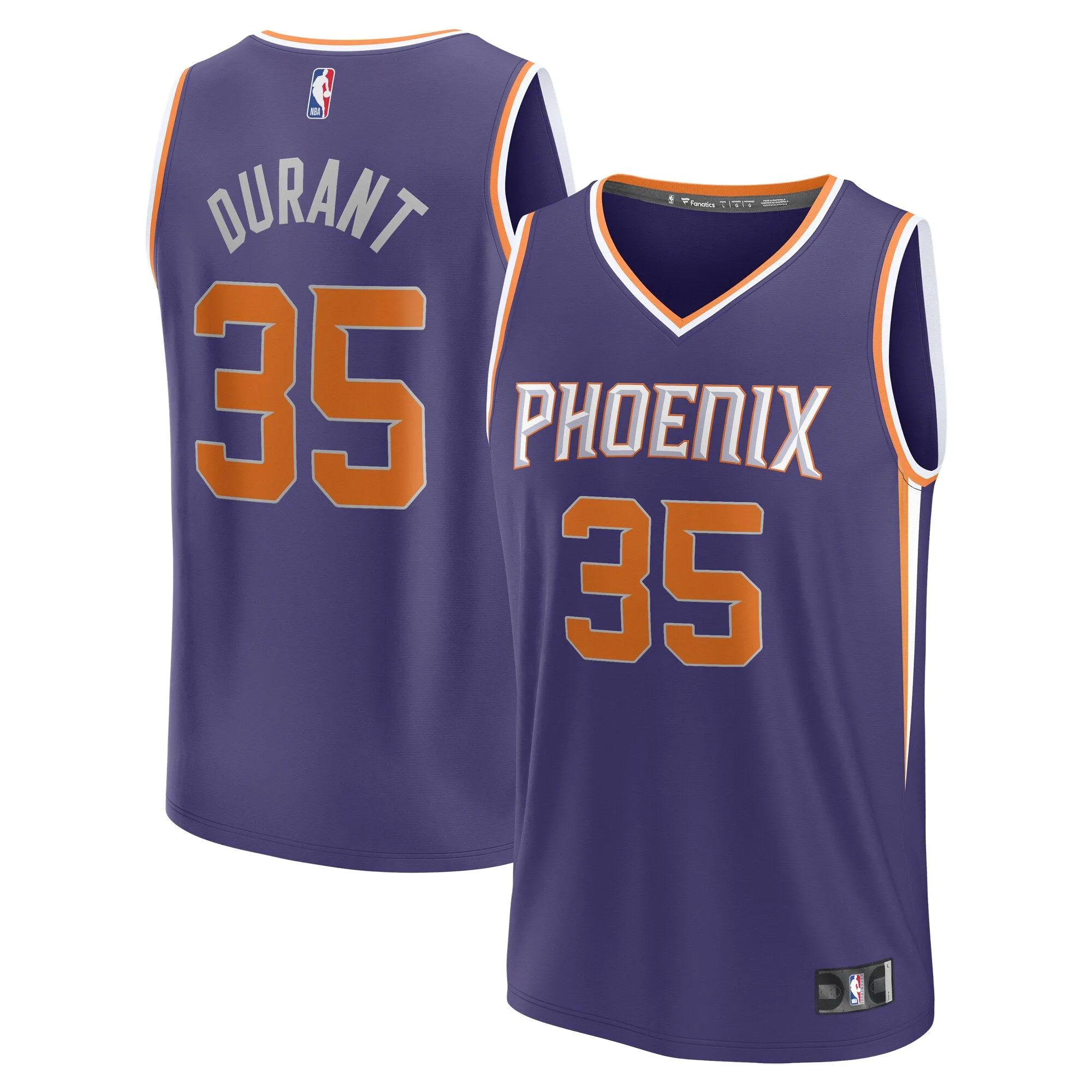 Kevin Durant Phoenix Suns Fanatics Branded Youth Fast Break Player Jersey - Icon Edition - Purple