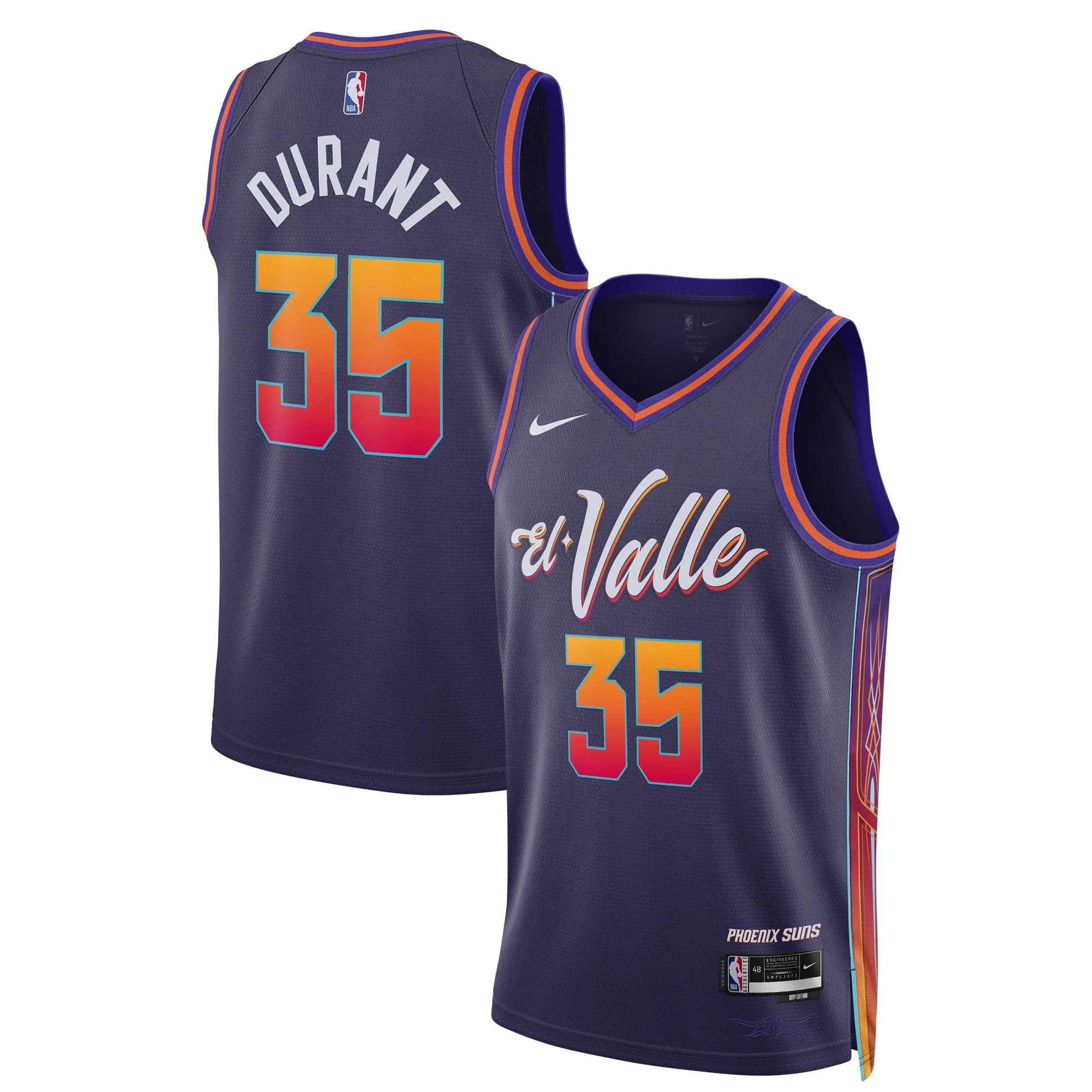 Kevin Durant Phoenix Suns  Unisex 2023/24 Swingman Jersey - Purple - City Edition