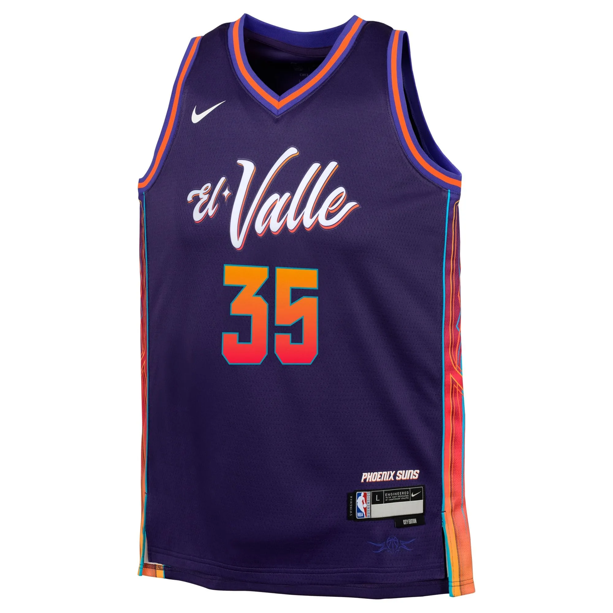 Kevin Durant Phoenix Suns  Youth  Swingman Replica Jersey - City Edition - Purple