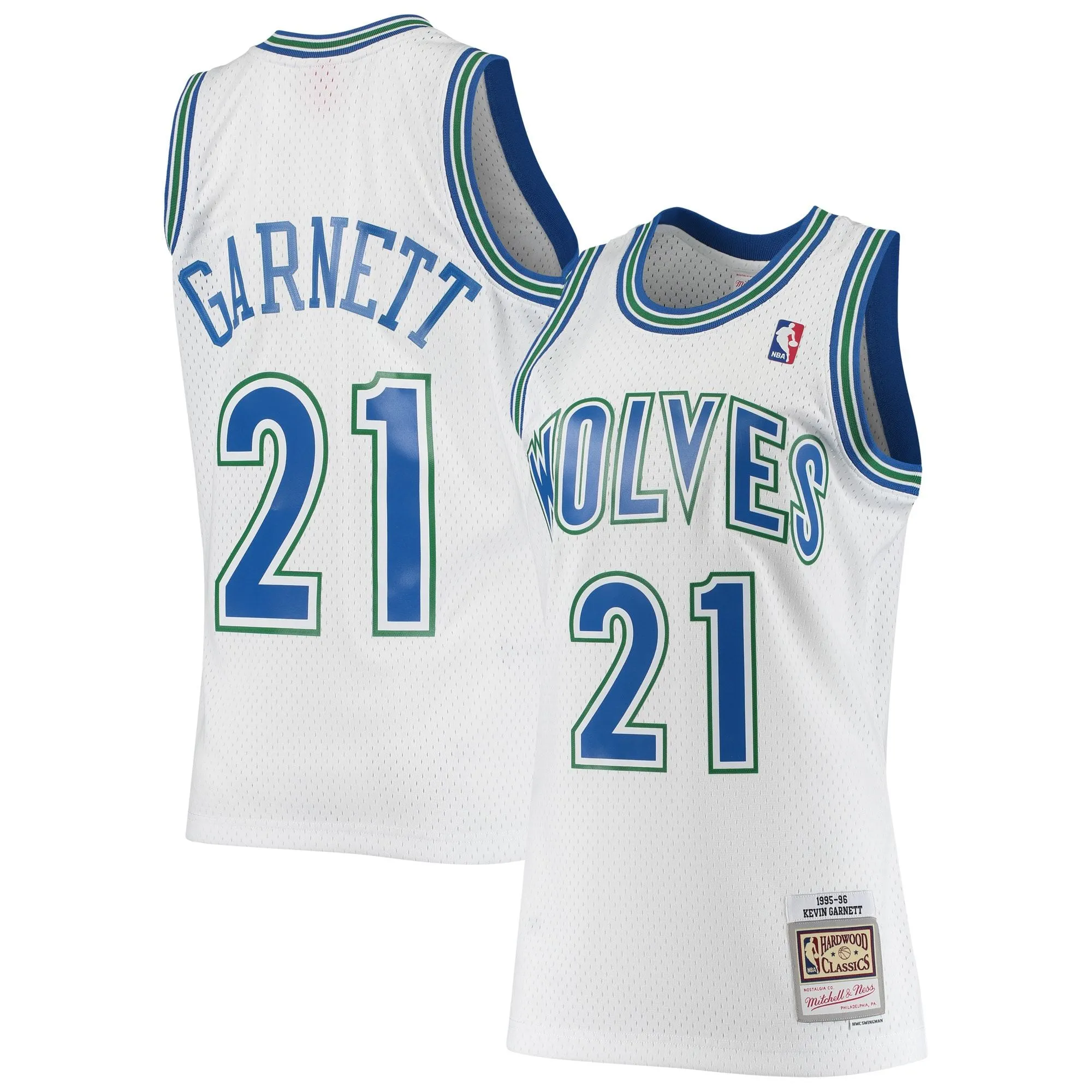 Kevin Garnett Minnesota Timberwolves Mitchell & Ness 1995/96 Hardwood Classics Swingman Jersey - White