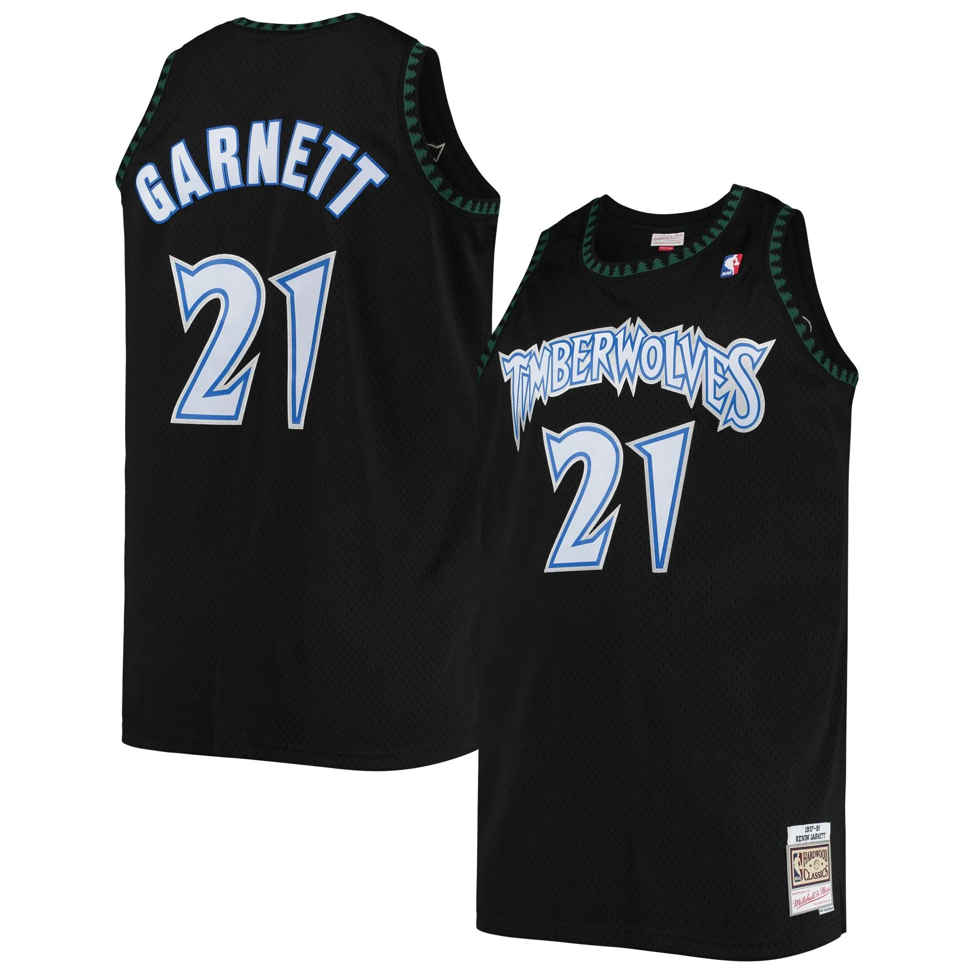 Kevin Garnett Minnesota Timberwolves Mitchell & Ness 1997/98 Big & Tall Hardwood Classics Swingman Jersey - Black