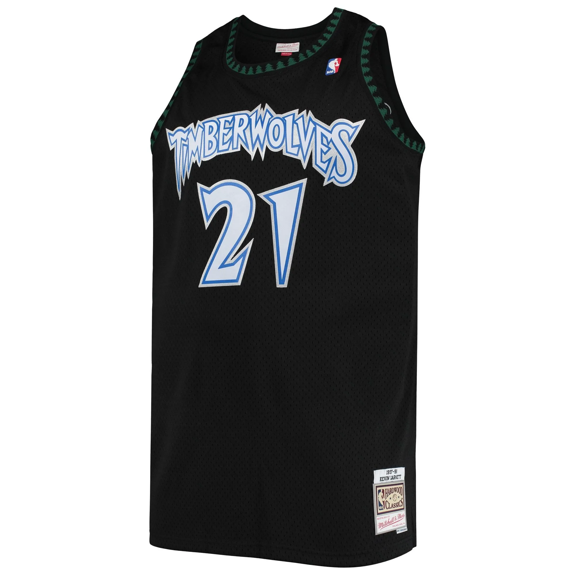 Kevin Garnett Minnesota Timberwolves Mitchell & Ness 1997/98 Big & Tall Hardwood Classics Swingman Jersey - Black