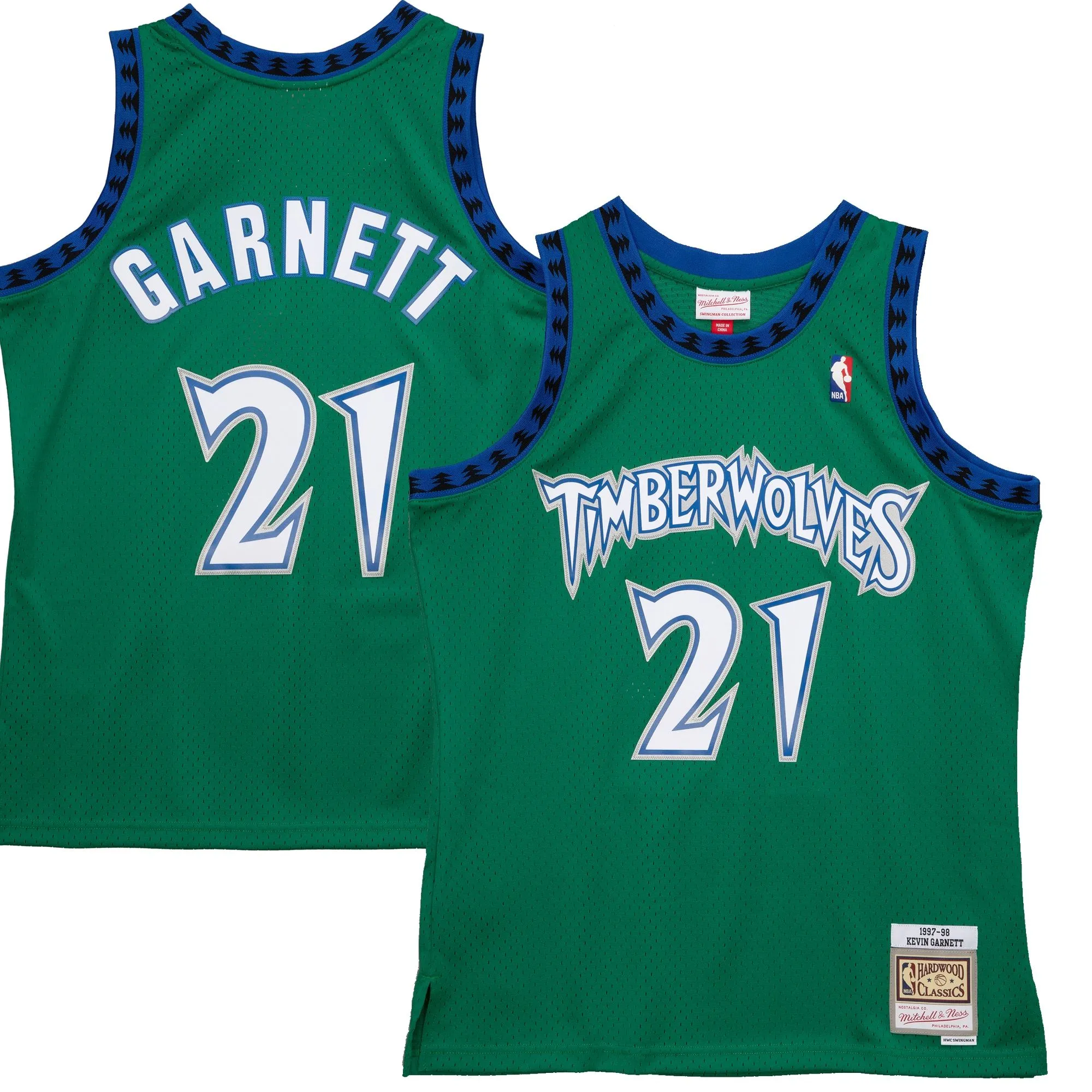 Kevin Garnett Minnesota Timberwolves Mitchell & Ness 1997/98 Hardwood Classics Reload 2.0 Swingman Jersey - Green