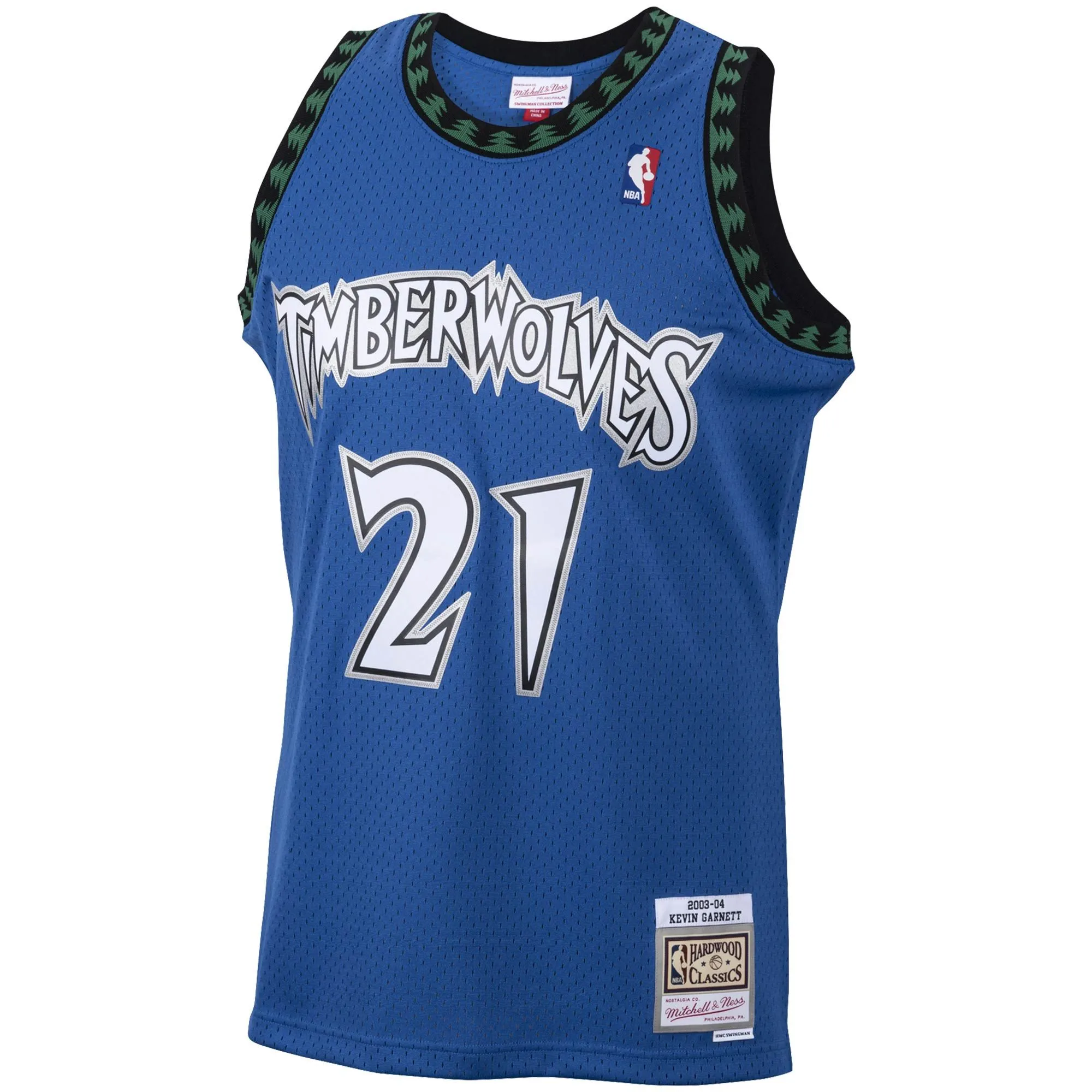 Kevin Garnett Minnesota Timberwolves Mitchell & Ness 2001/02 Hardwood Classics Swingman Jersey - Blue