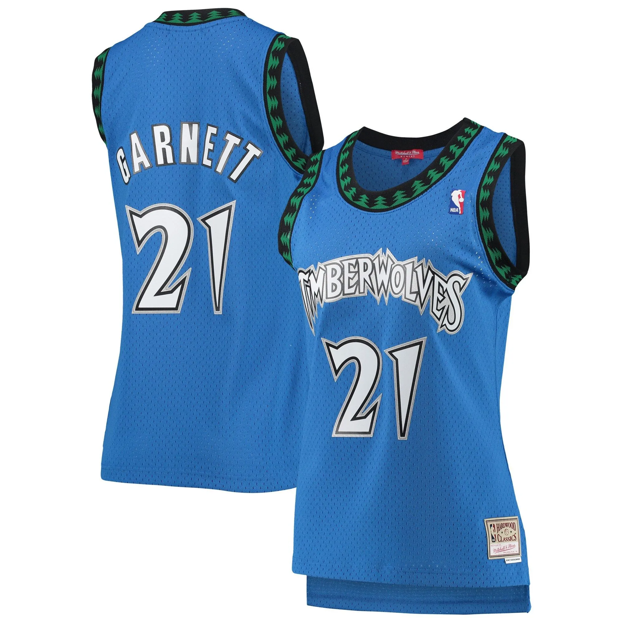 Kevin Garnett Minnesota Timberwolves Mitchell & Ness Women's  Hardwood Classics Swingman Jersey - Blue