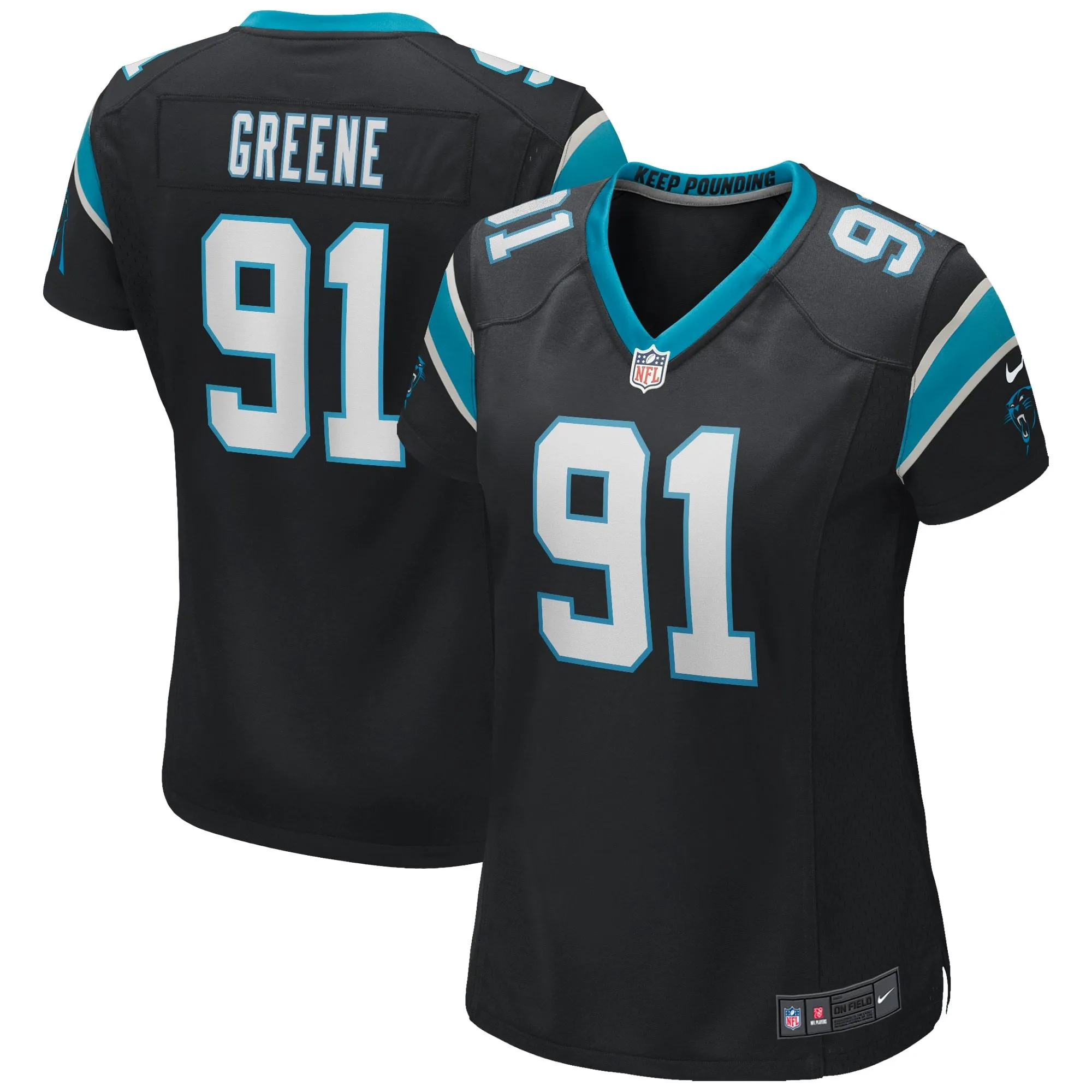 Kevin Greene Carolina Panthers  Women's Game Retired Player Jersey - Black