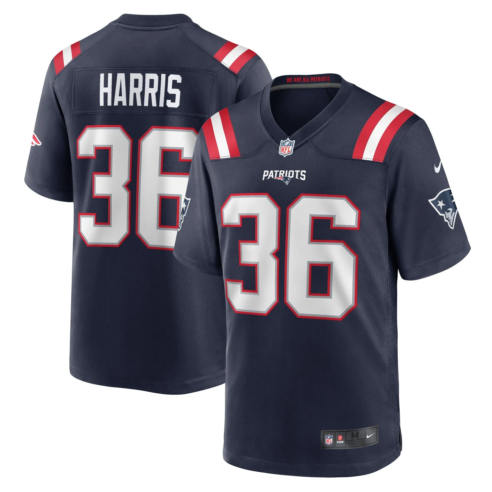 Kevin Harris New England Patriots  Game Player Jersey - Navy