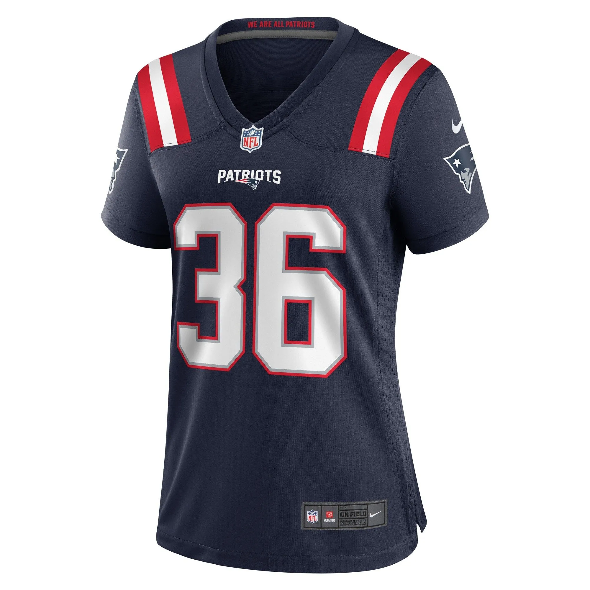 Kevin Harris New England Patriots  Women's Game Player Jersey - Navy