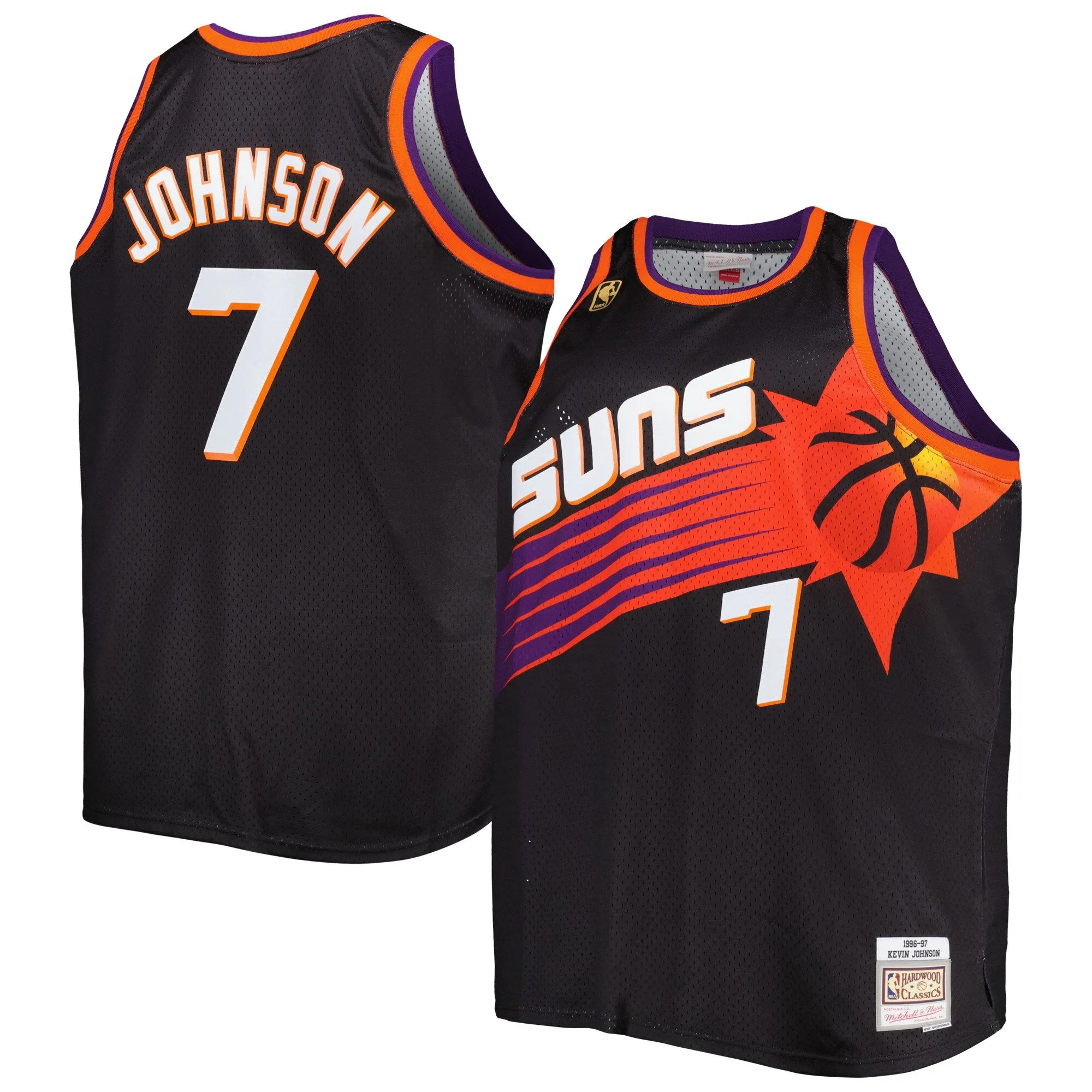 Kevin Johnson Phoenix Suns Mitchell & Ness Big & Tall Hardwood Classics 1996/97 Swingman Jersey - Black