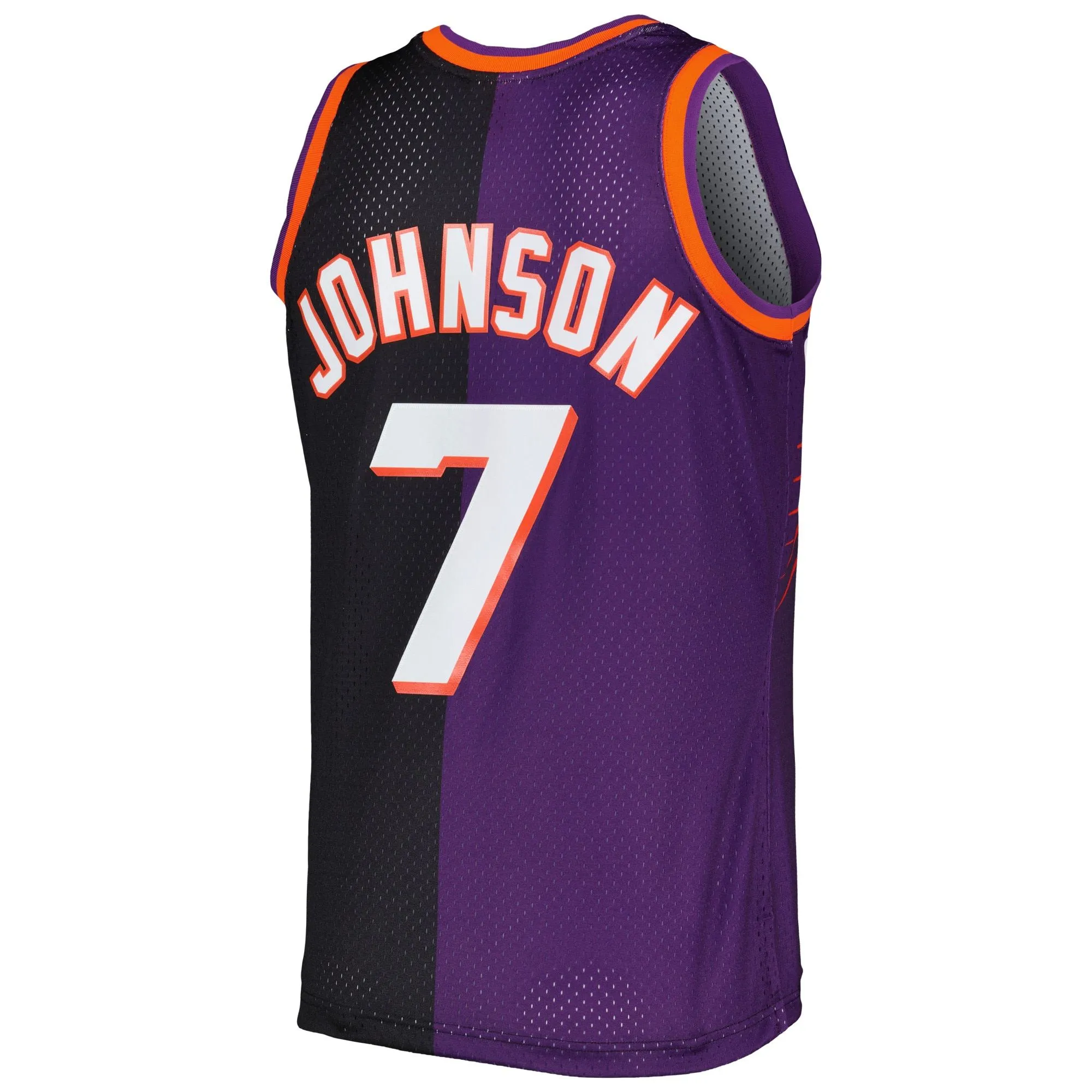 Kevin Johnson Phoenix Suns Mitchell & Ness Hardwood Classics 1996/97 Split Swingman Jersey - Purple/Black