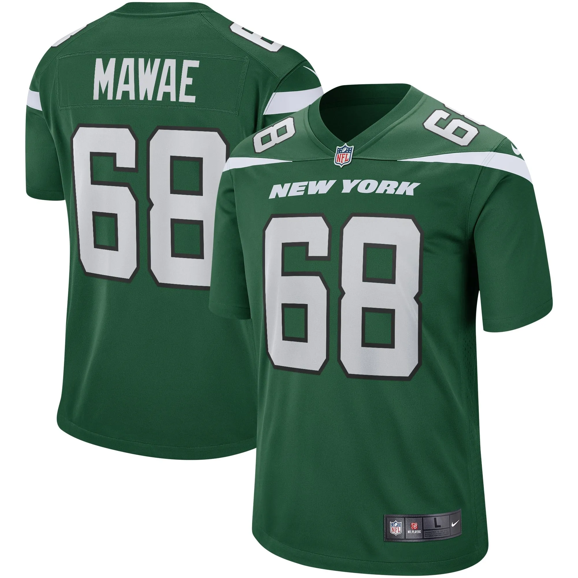 Kevin Mawae New York Jets  Game Retired Player Jersey - Gotham Green